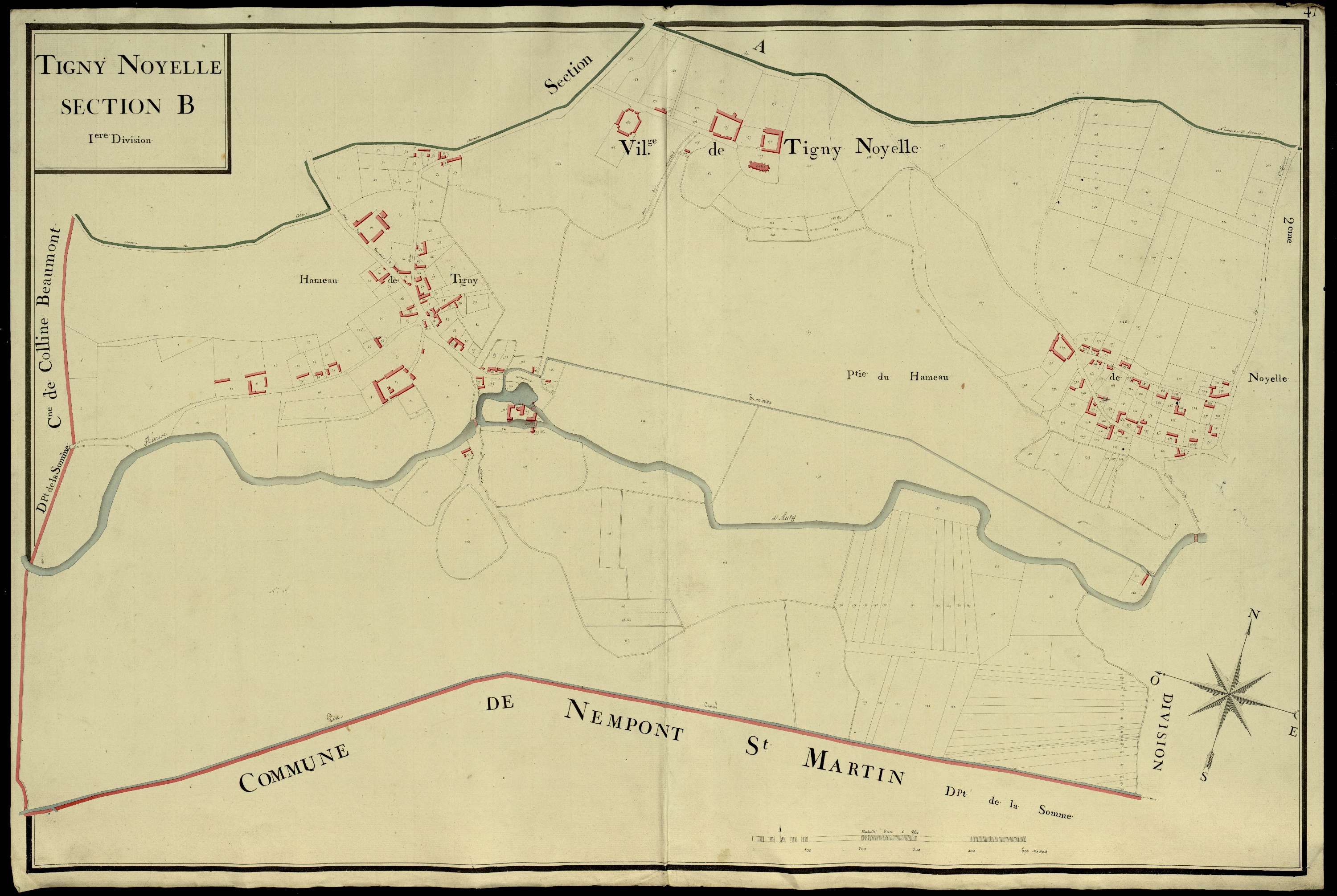 Tigny-Noyelle - Section B, 1re feuille