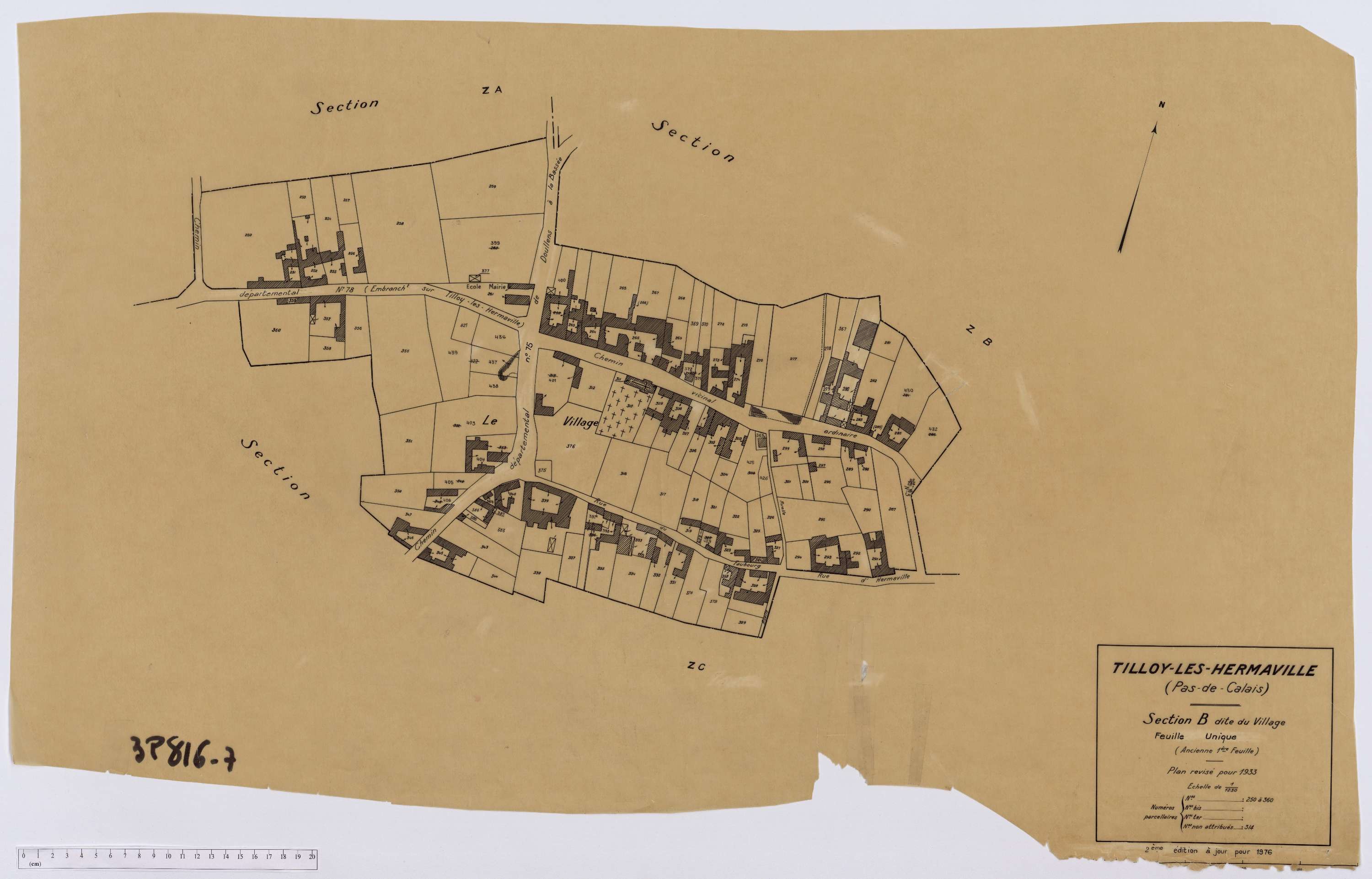 Tilloy-lès-Hermaville - Section B, feuille 2.