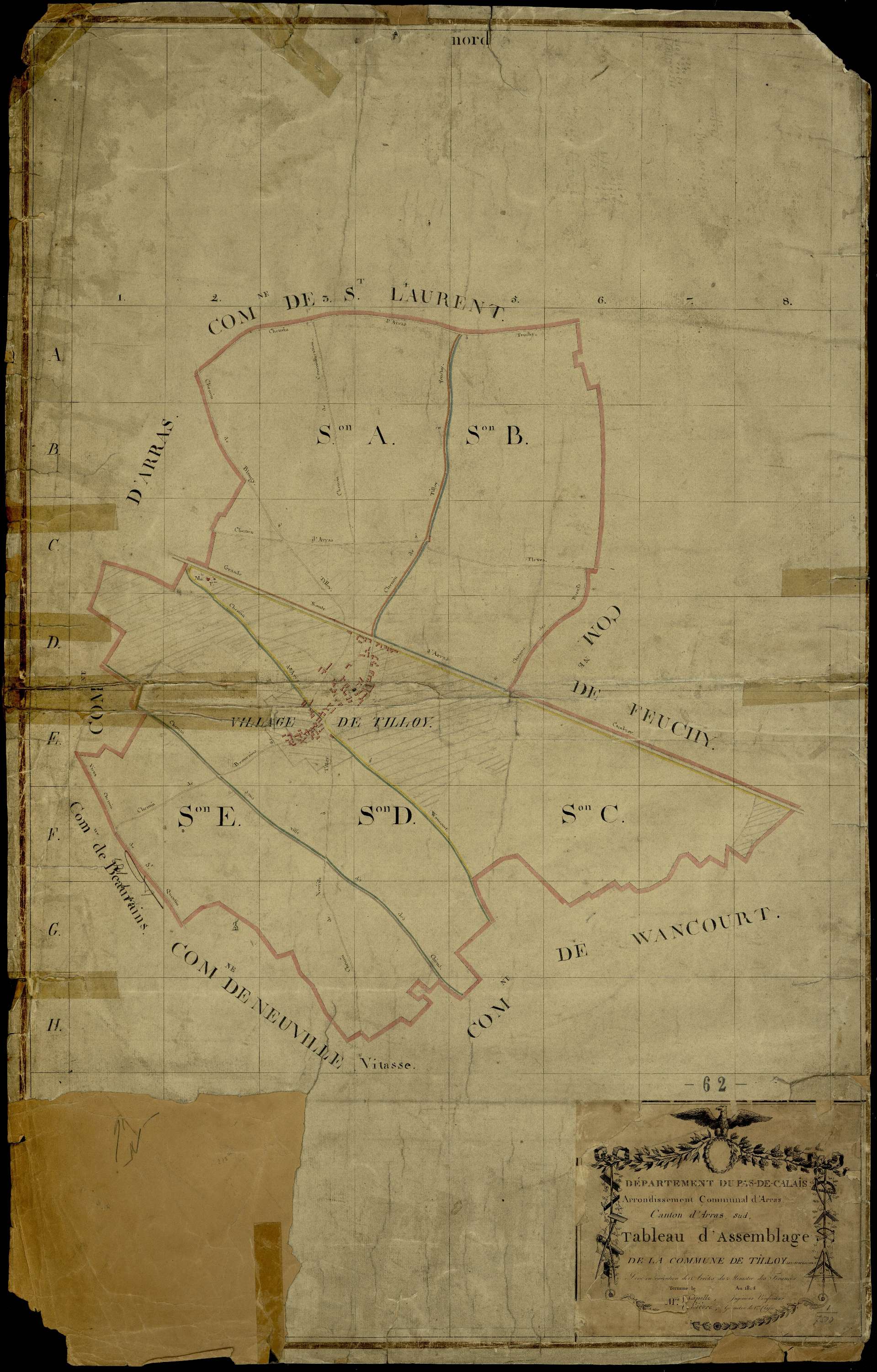 Tilloy-lès-Mofflaines - Tableau d'assemblage