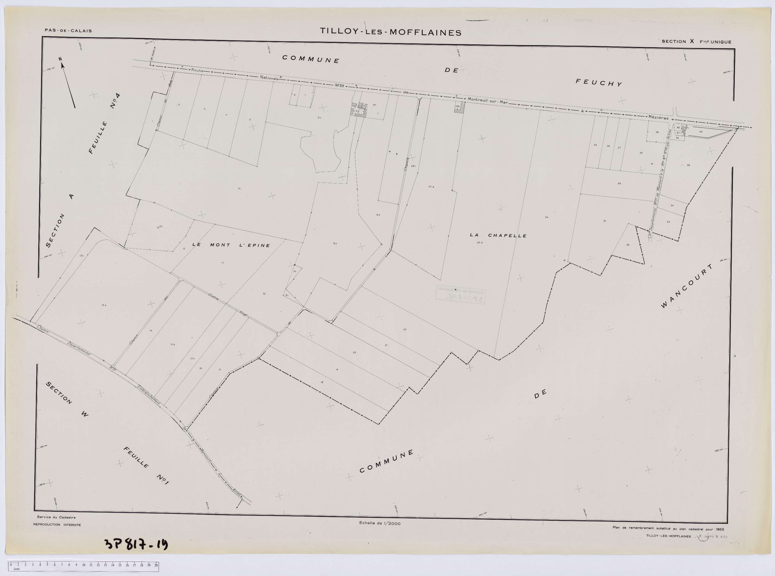 Tilloy-lès-Mofflaines - Section X.