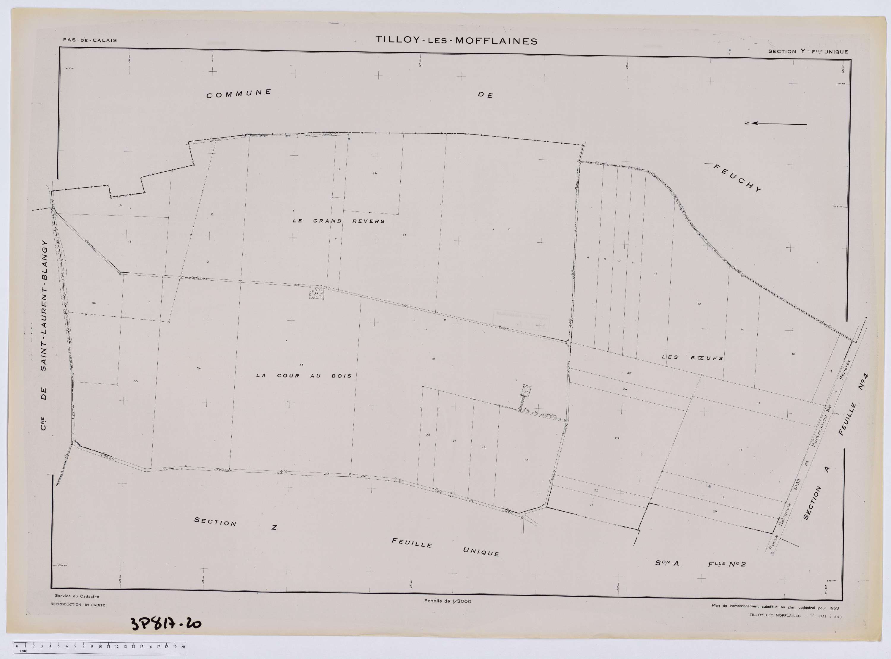 Tilloy-lès-Mofflaines - Section Y.