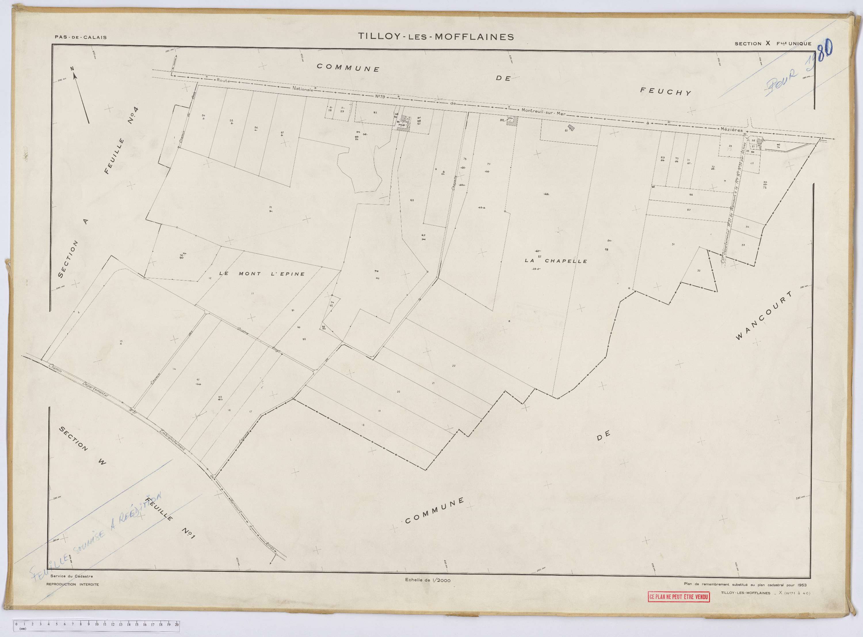 Tilloy-lès-Mofflaines - Section X.