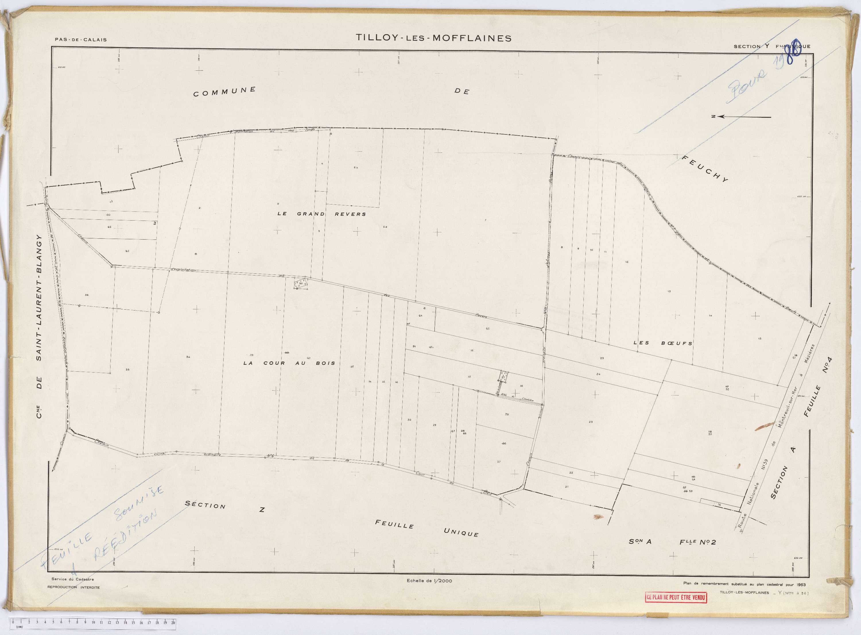 Tilloy-lès-Mofflaines - Section Y.