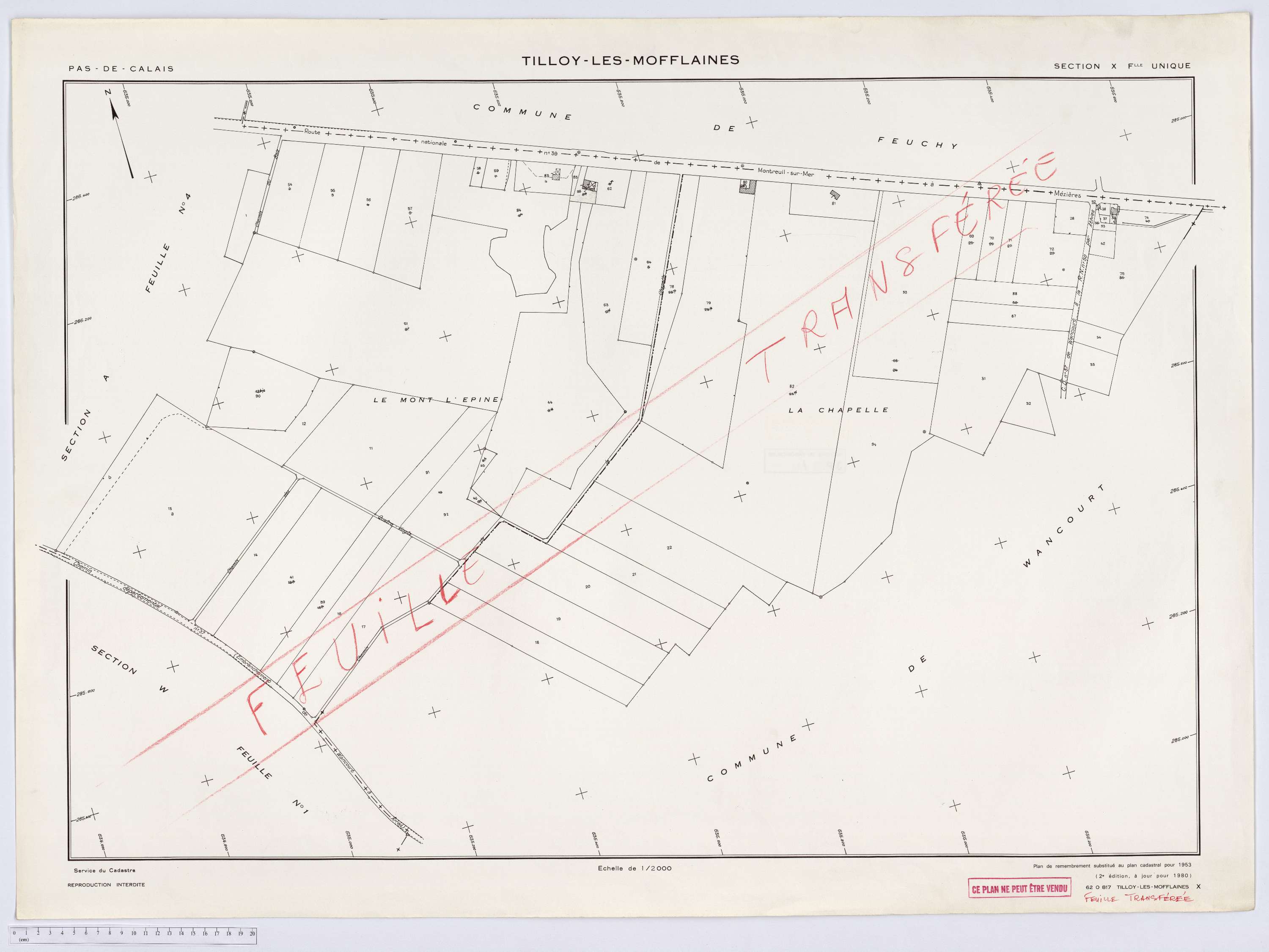 Tilloy-lès-Mofflaines - Section X.