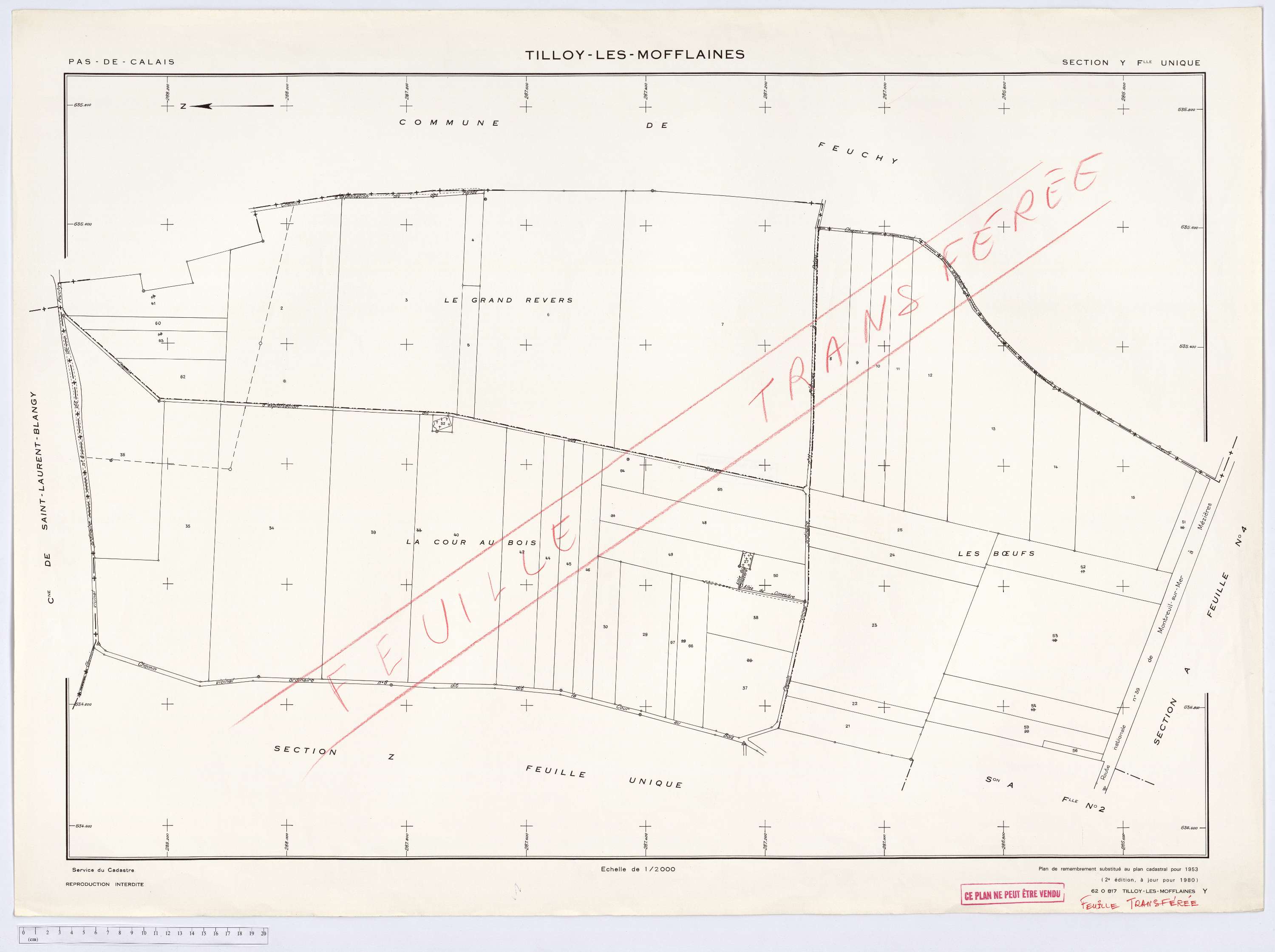 Tilloy-lès-Mofflaines - Section Y.