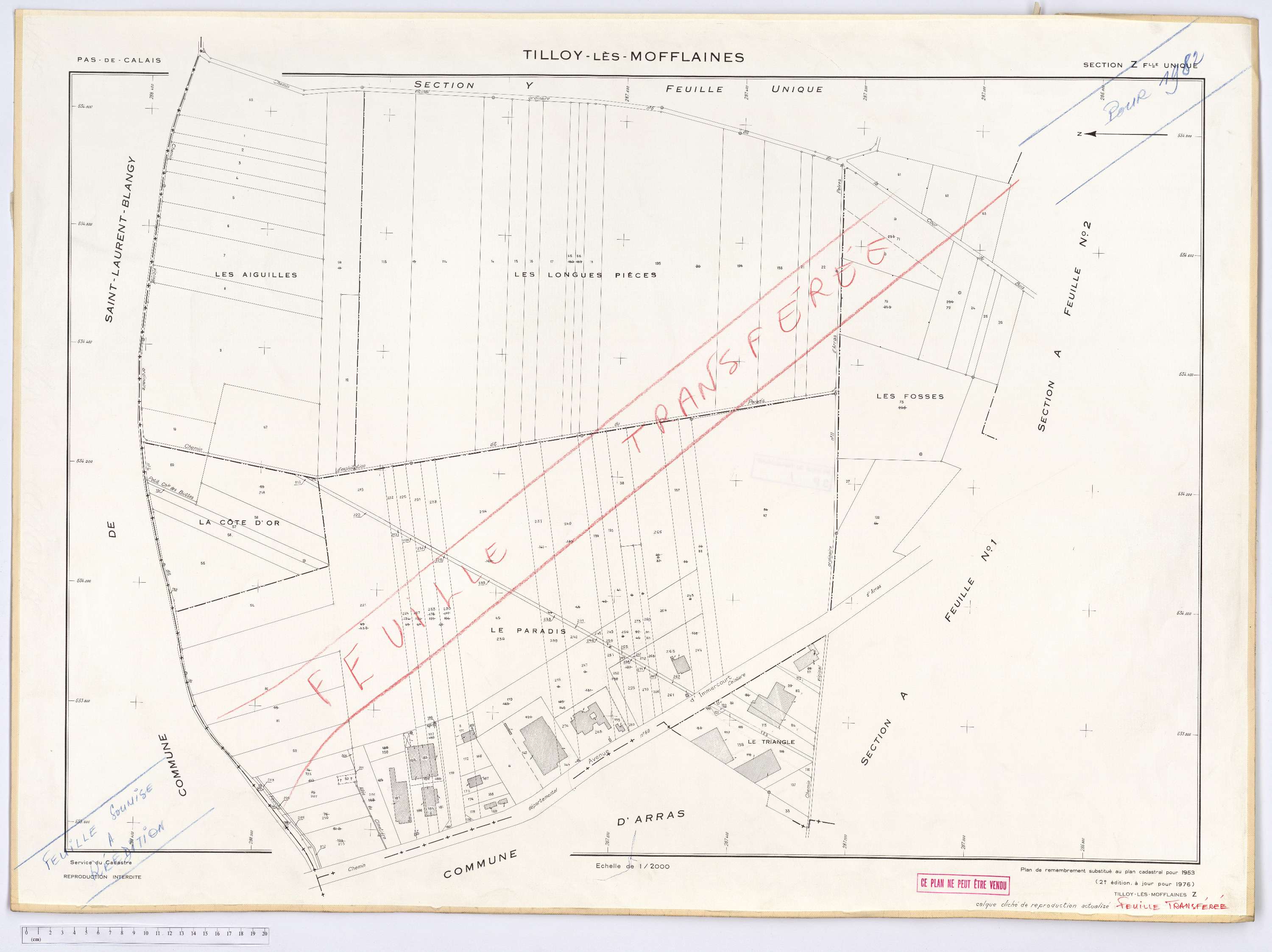 Tilloy-lès-Mofflaines - Section Z.