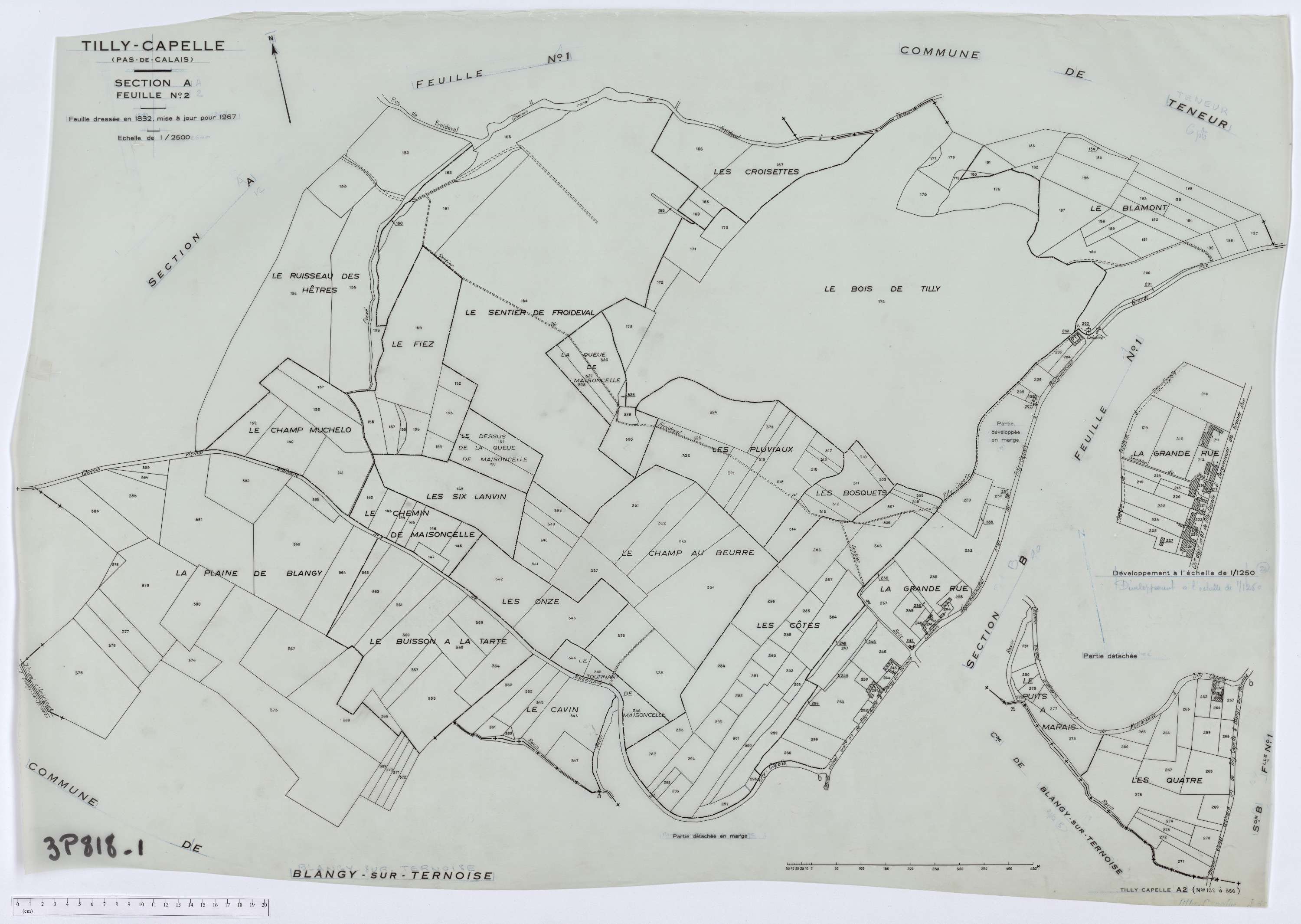 Tilly-Capelle - Section A, feuille 2.