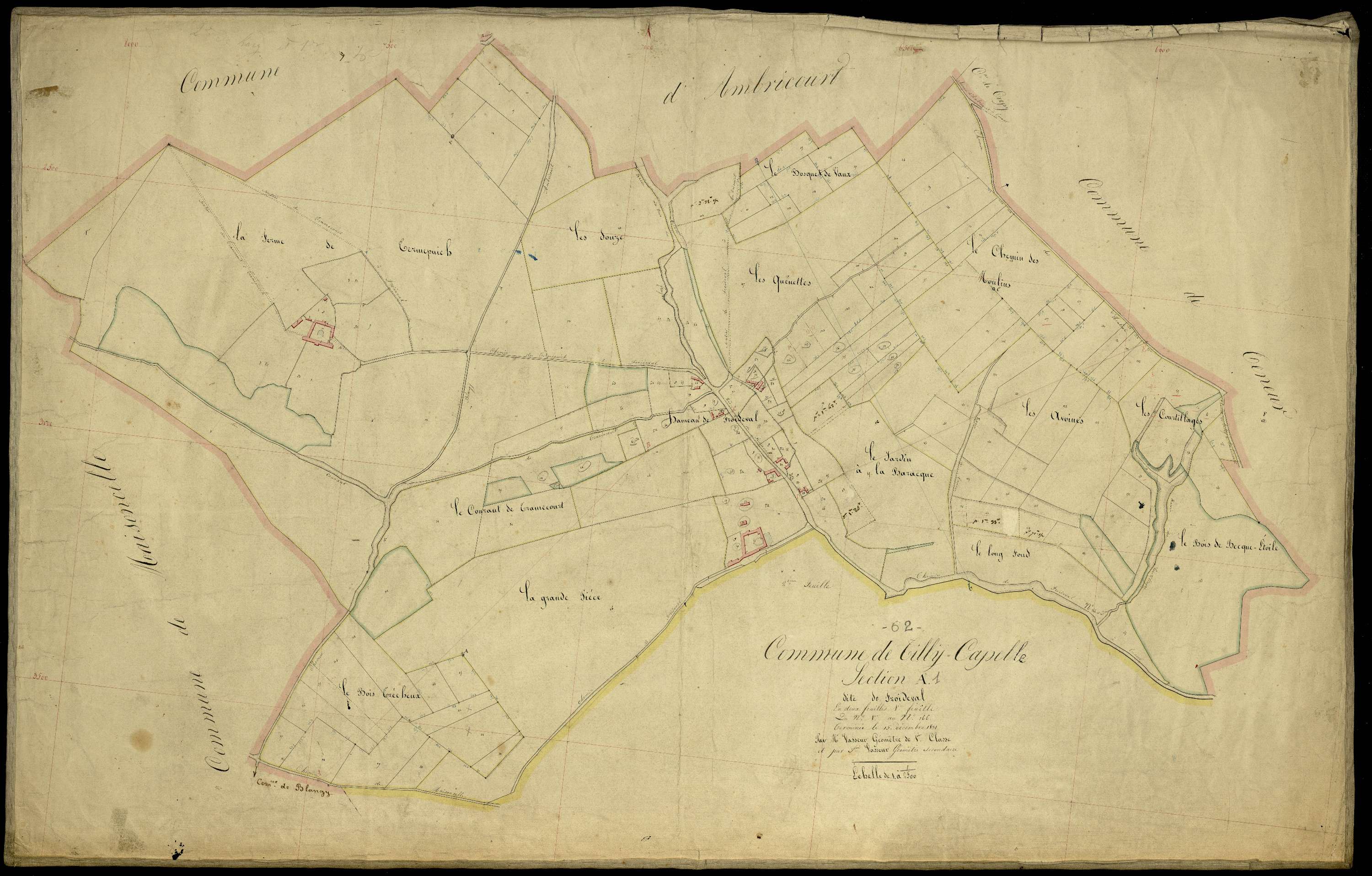 Tilly-Capelle - Section A, 1re feuille