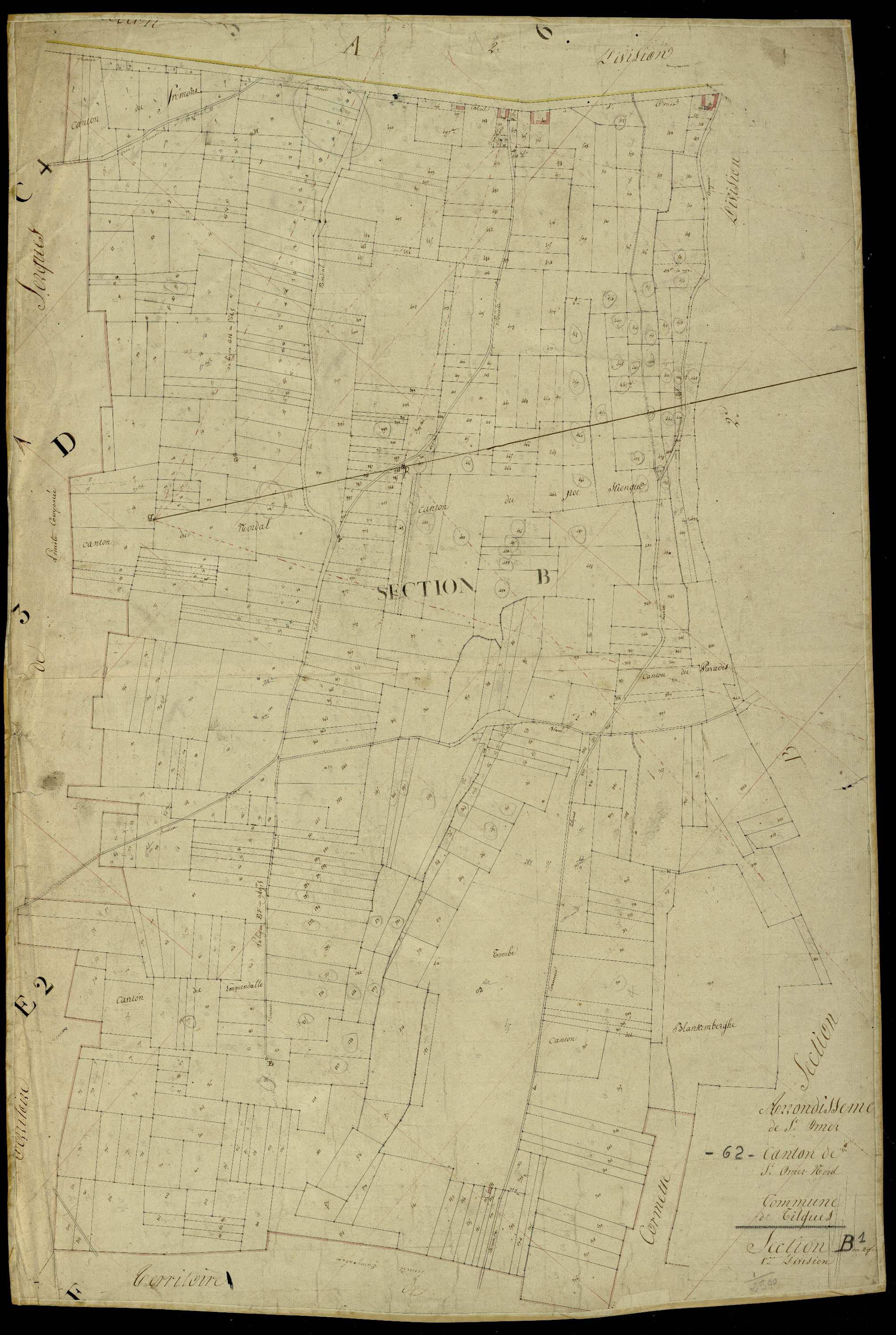 Tilques - Section B, 1re feuille