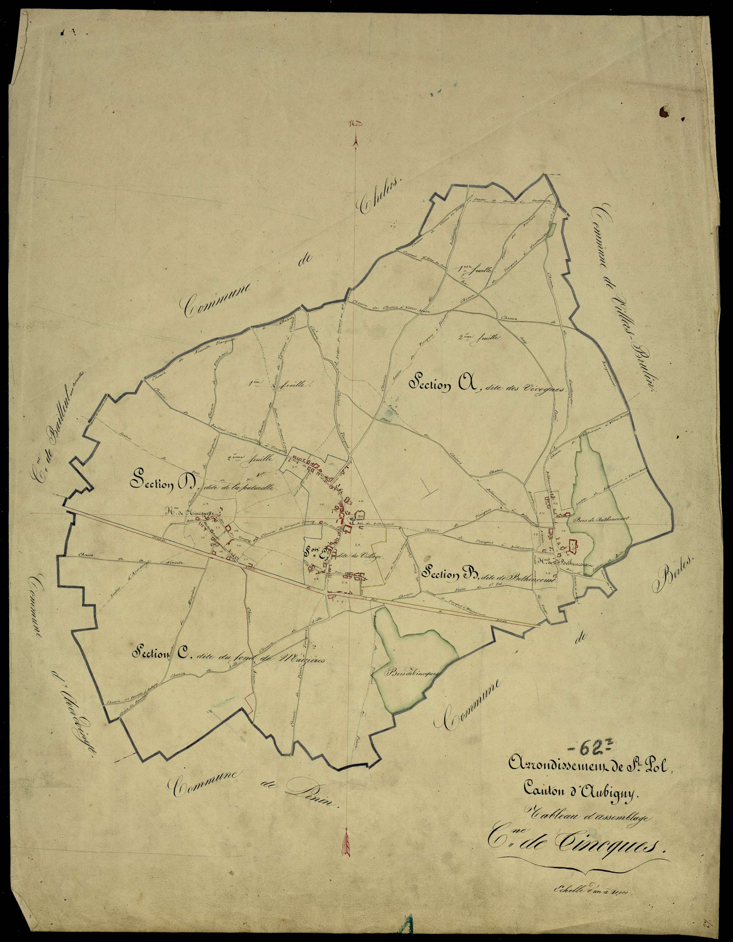 Tincques - Tableau d'assemblage