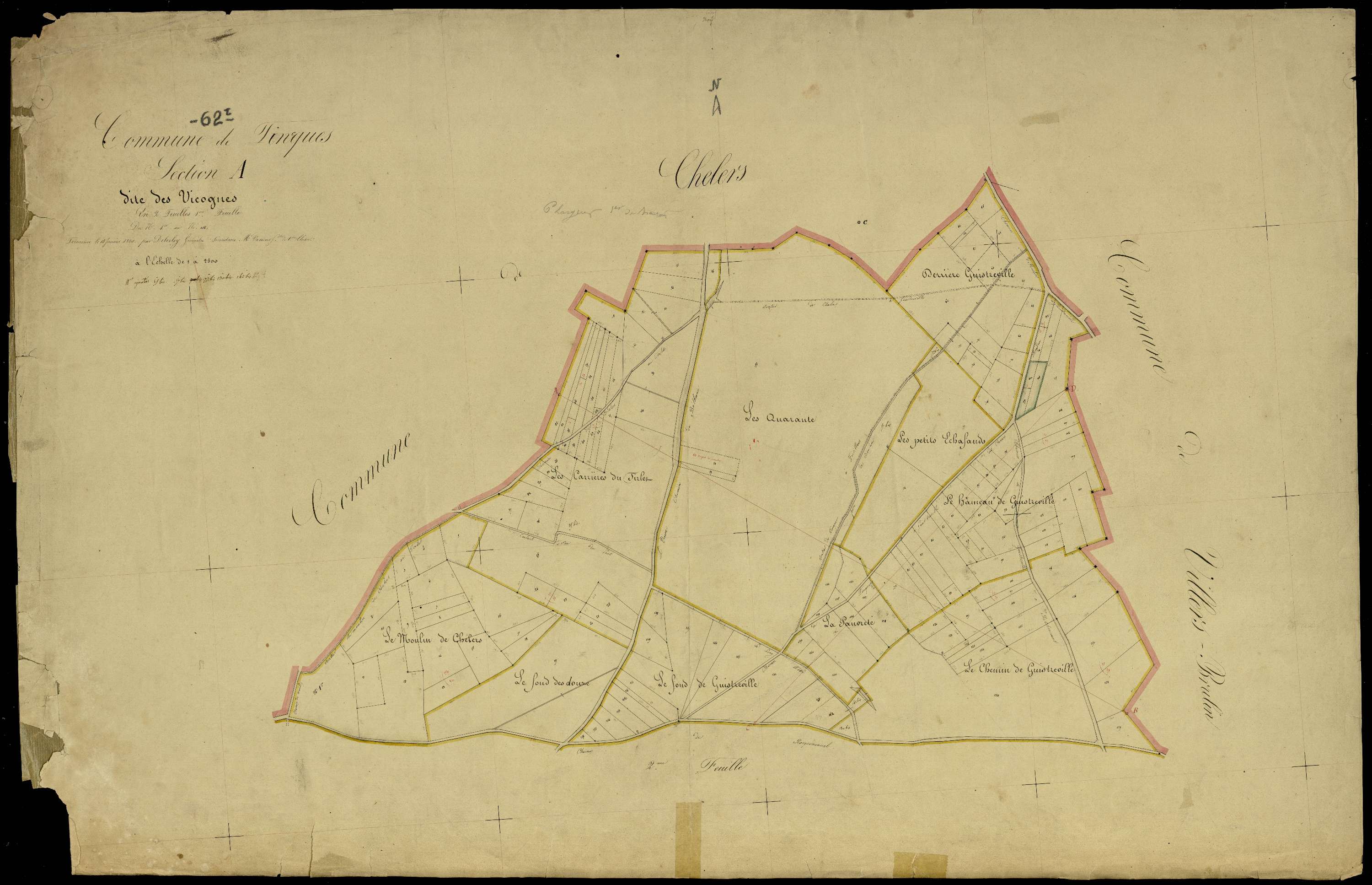 Tincques - Section A, 1re feuille