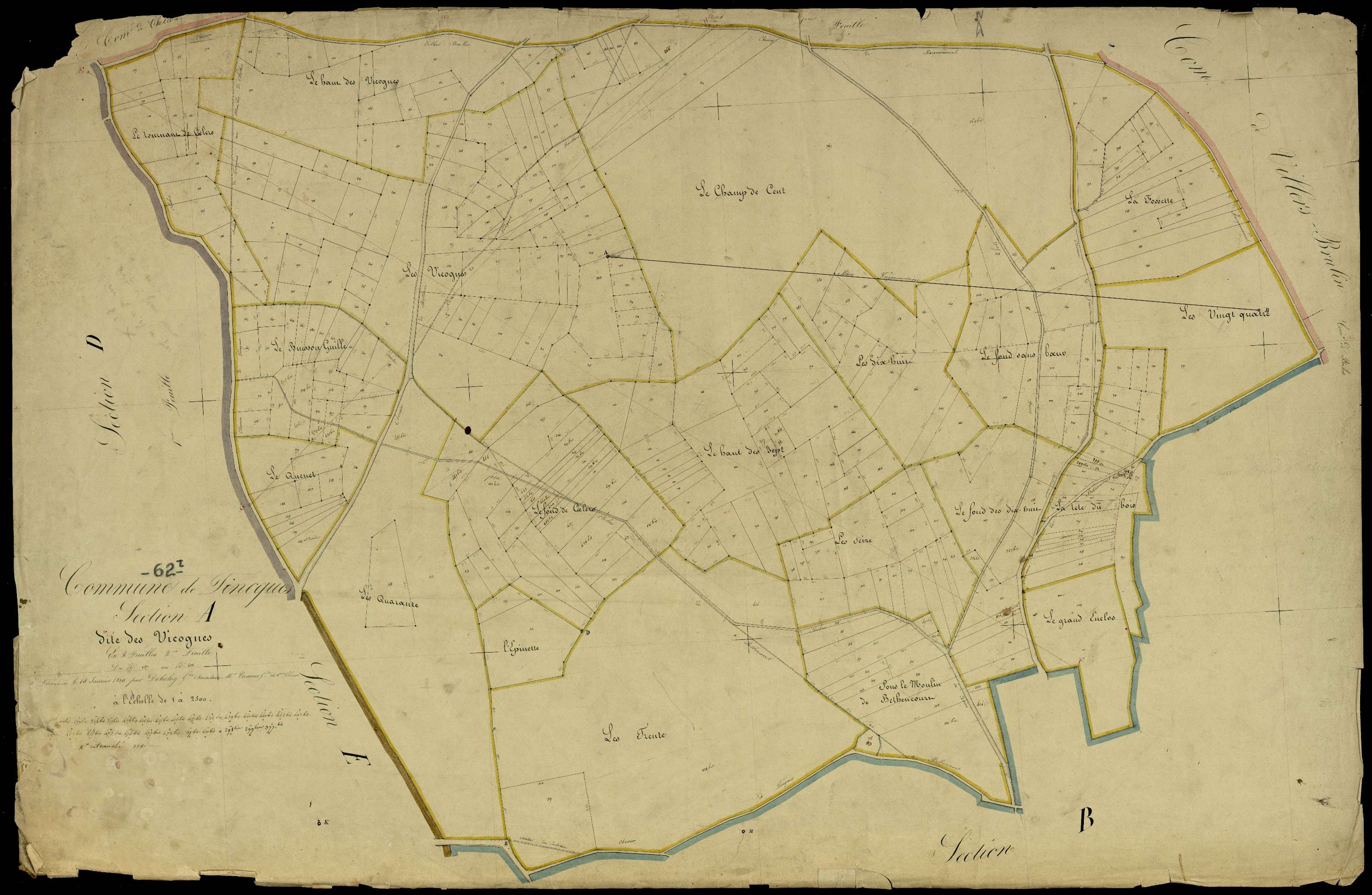 Tincques - Section A, 2e feuille