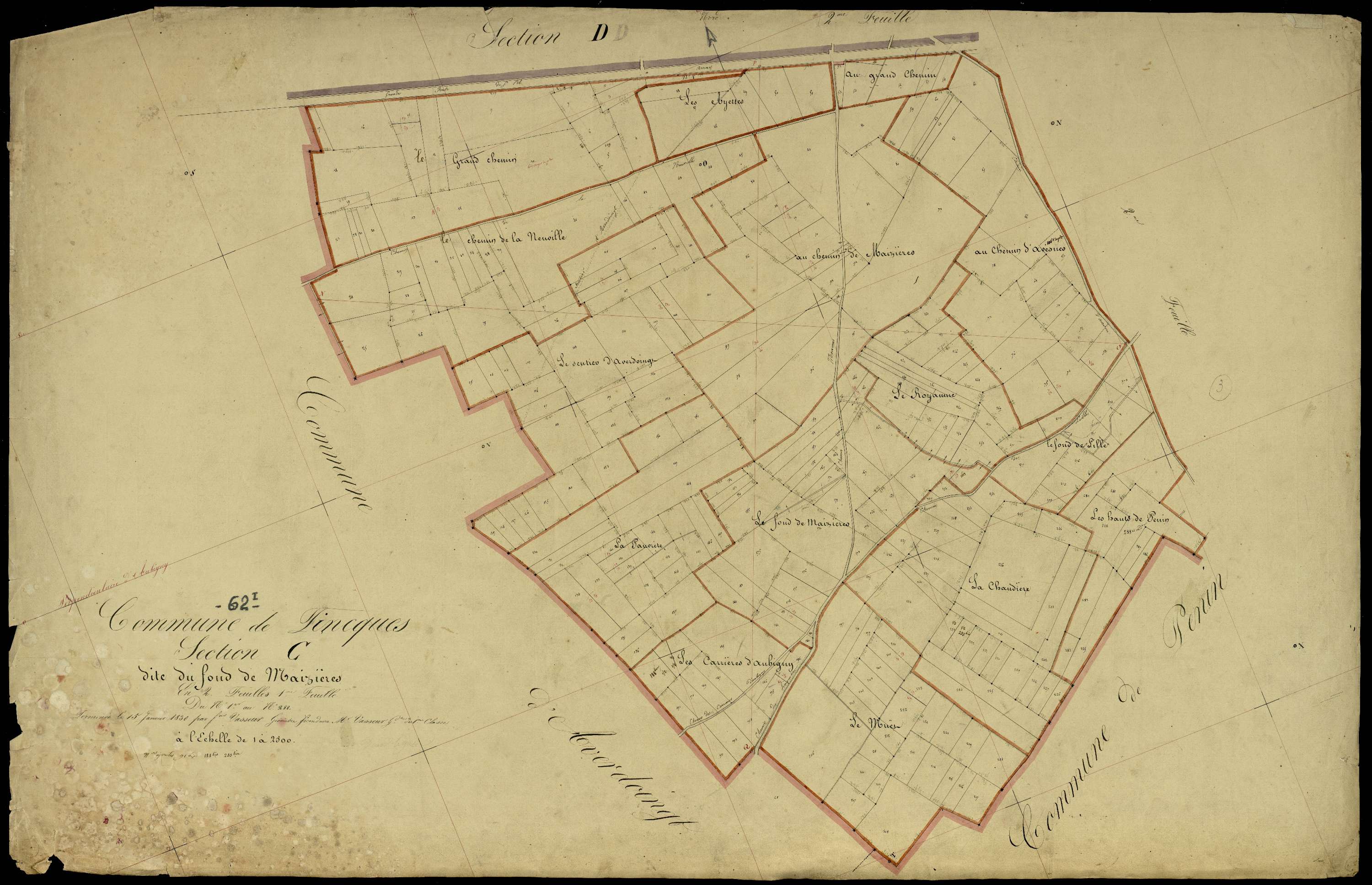 Tincques - Section C, 1re feuille