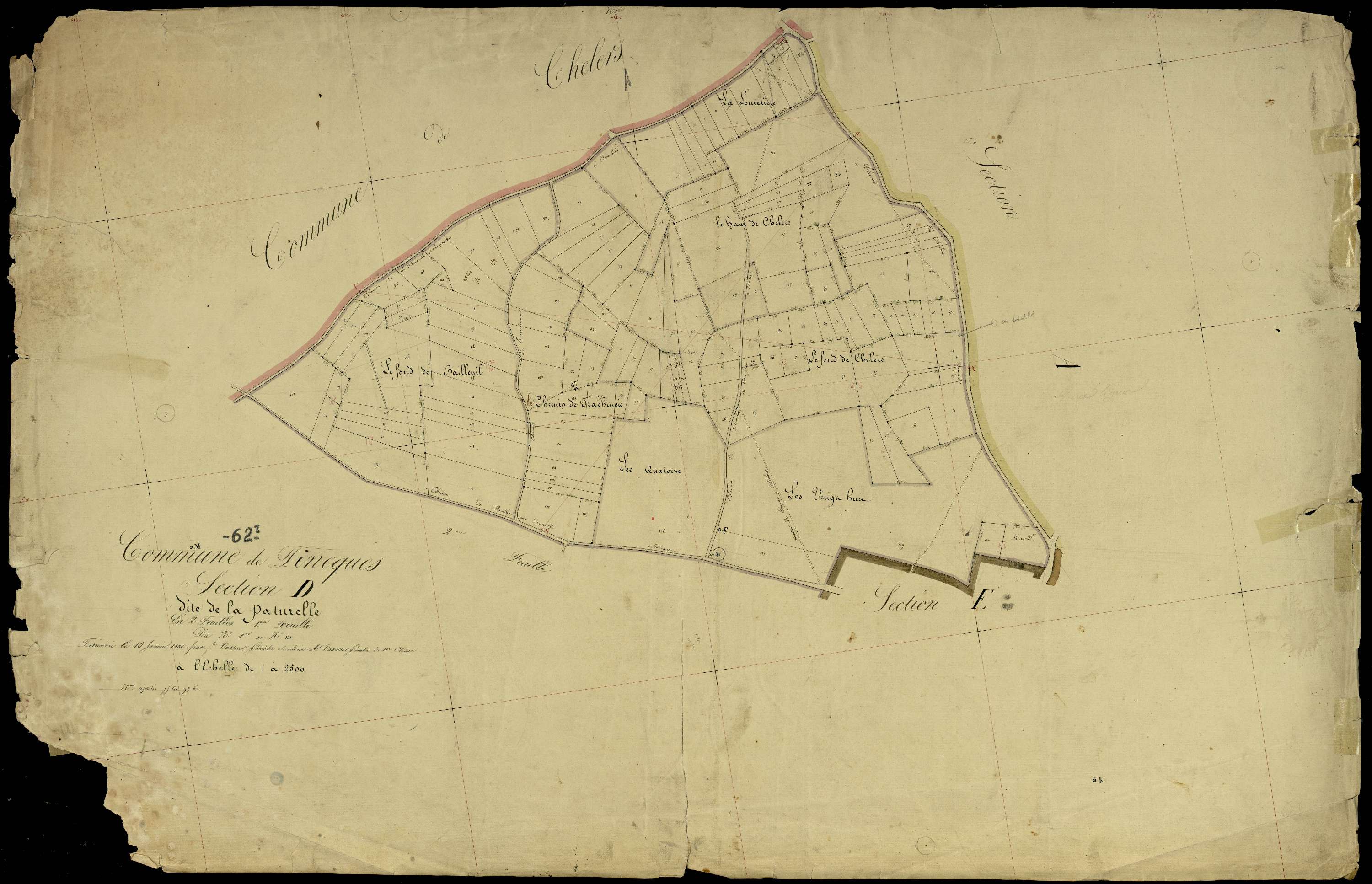 Tincques - Section D, 1re feuille