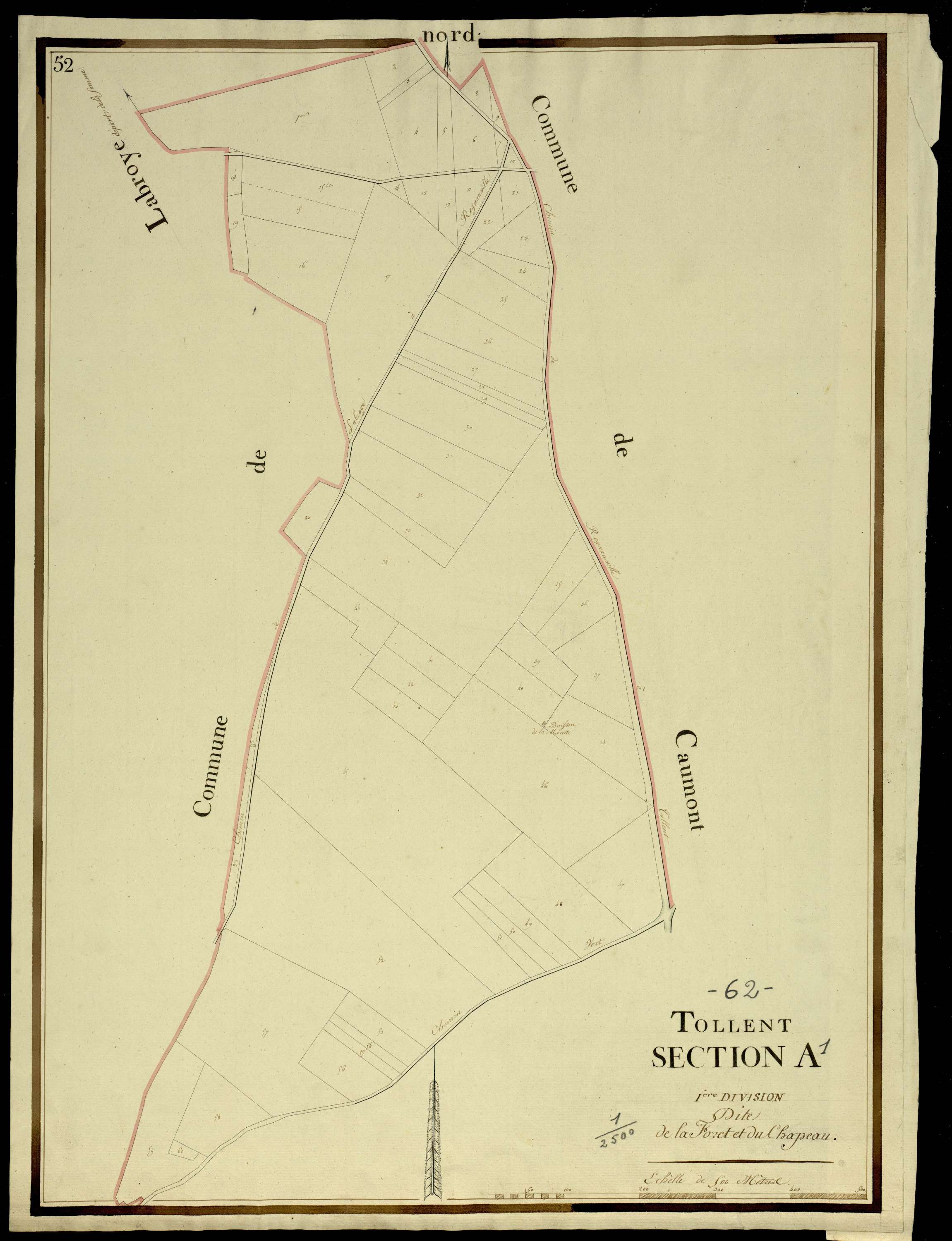 Tollent - Section A, 1re feuille