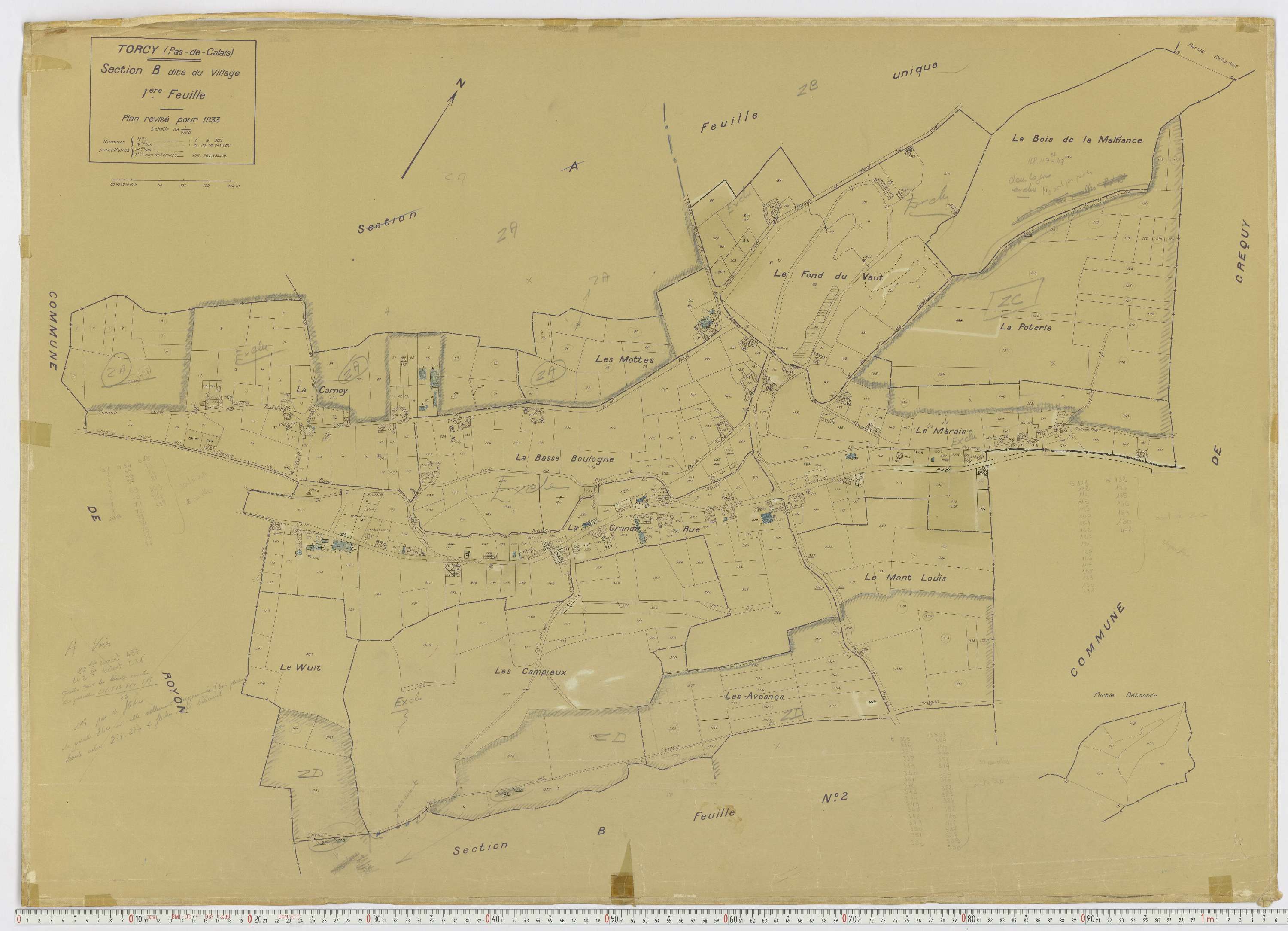 Torcy - Section B, feuille 1.