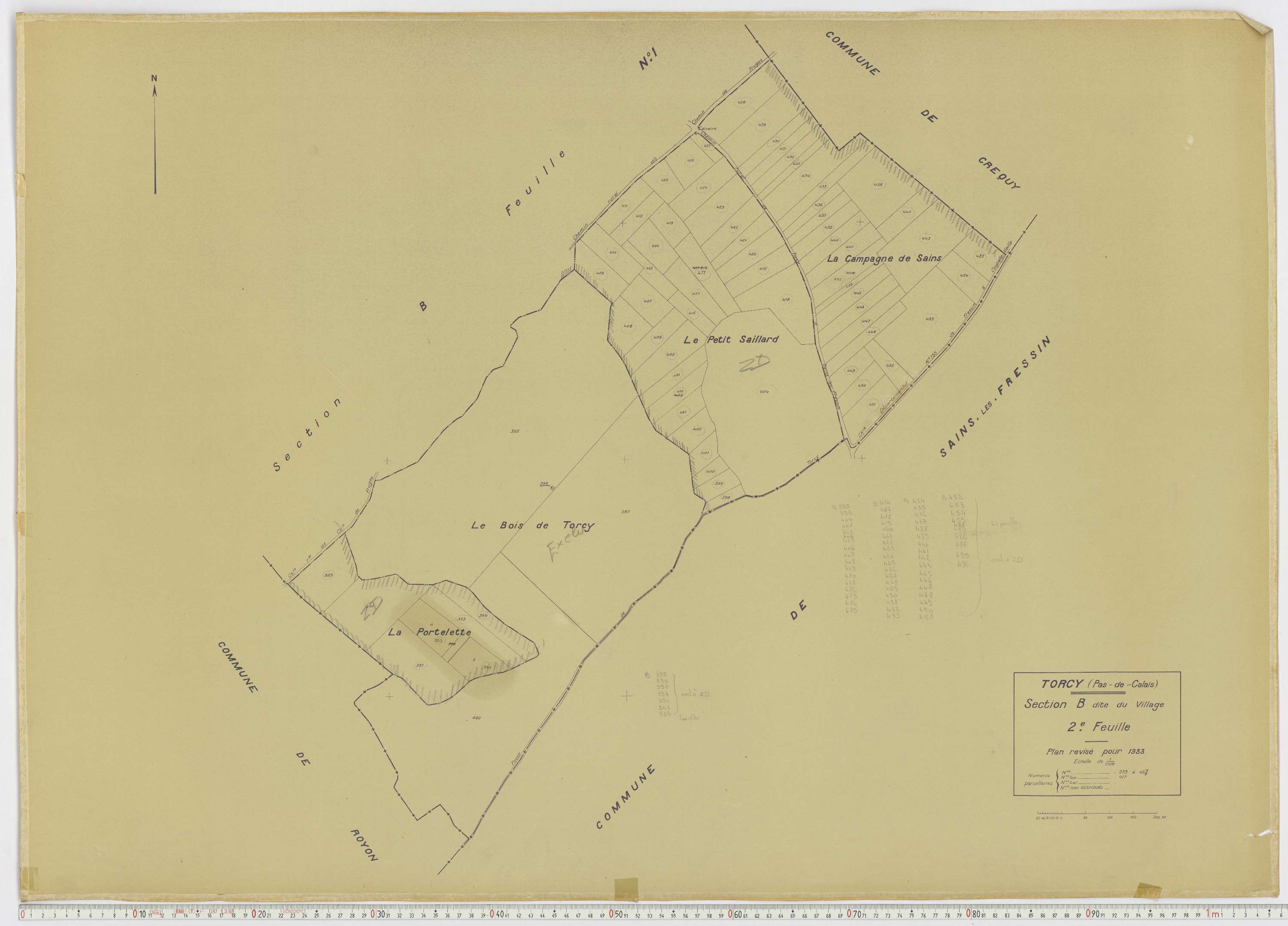 Torcy - Section B, feuille 2.