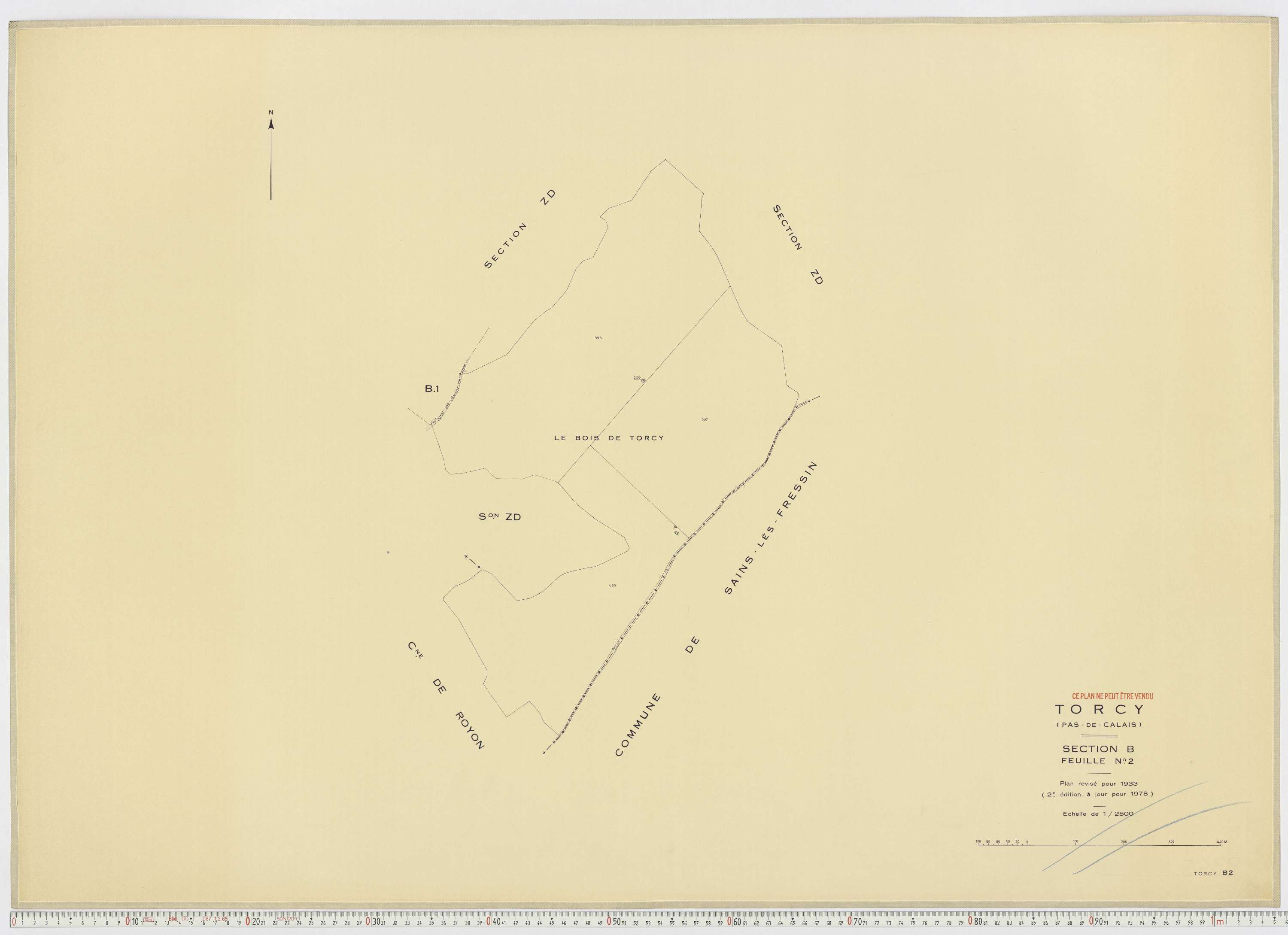 Torcy - Section B, feuille 2.