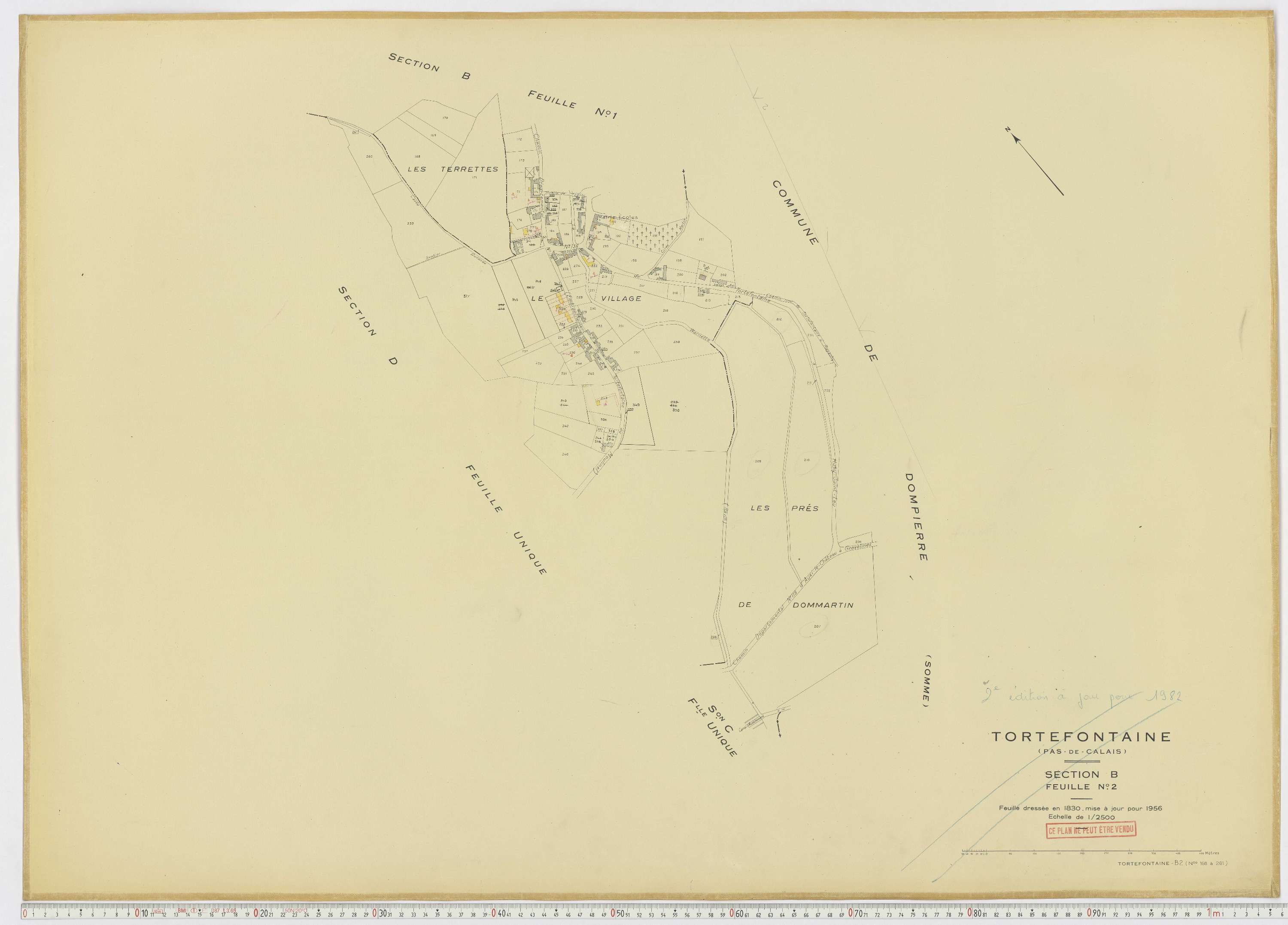 Tortefontaine - Section B, feuille 2.
