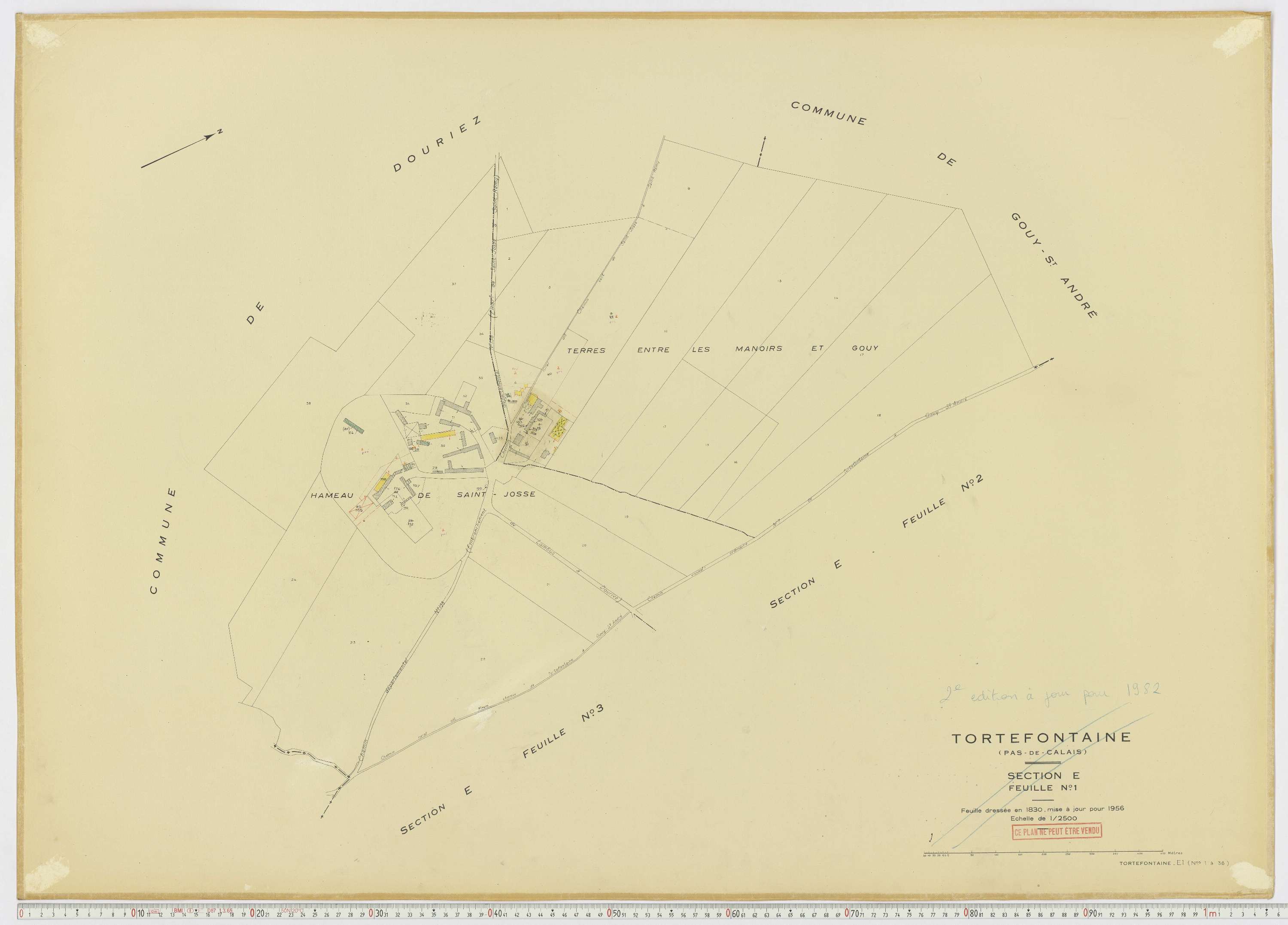 Tortefontaine - Section E, feuille 1.