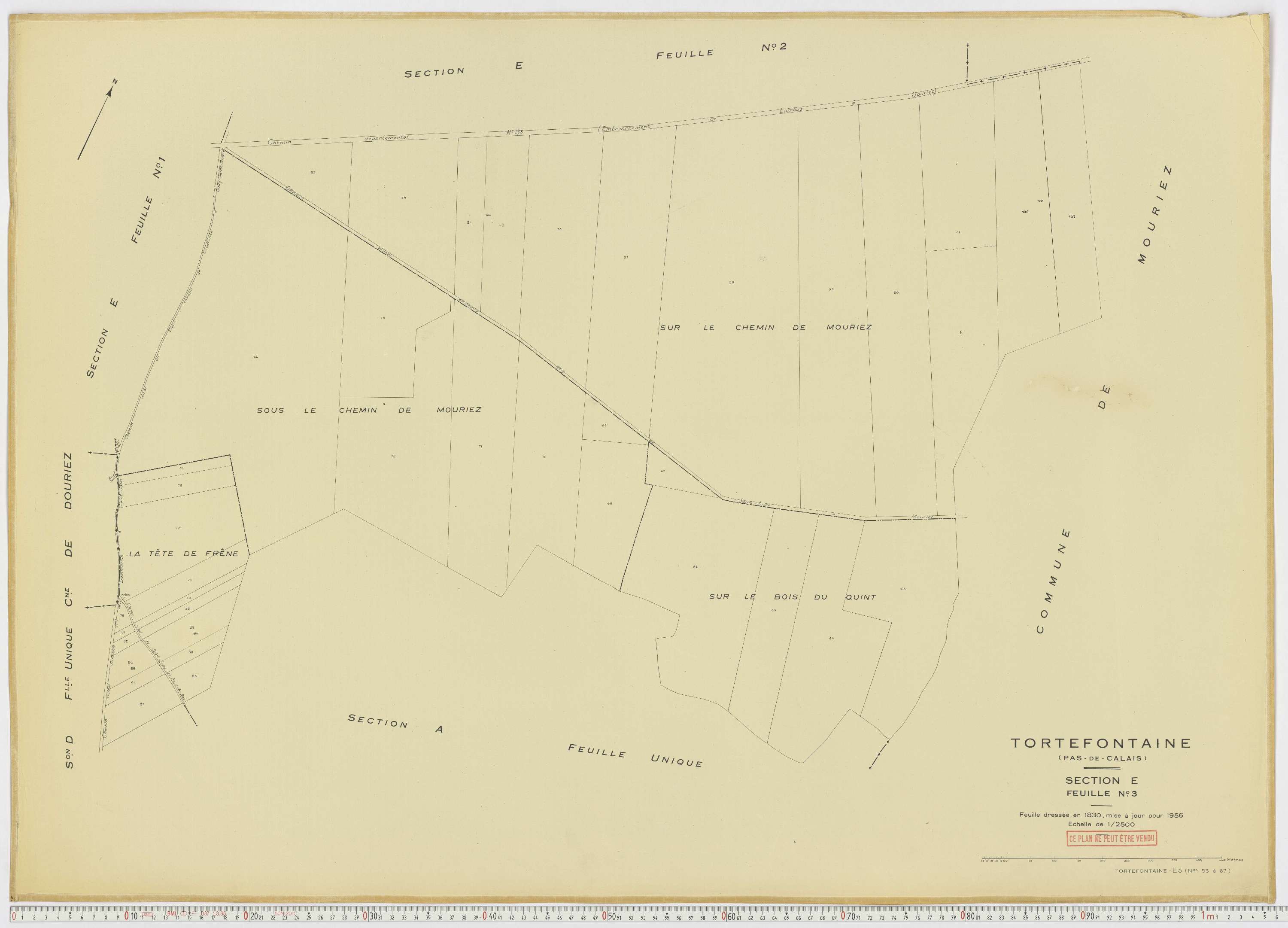 Tortefontaine - Section E, feuille 3.