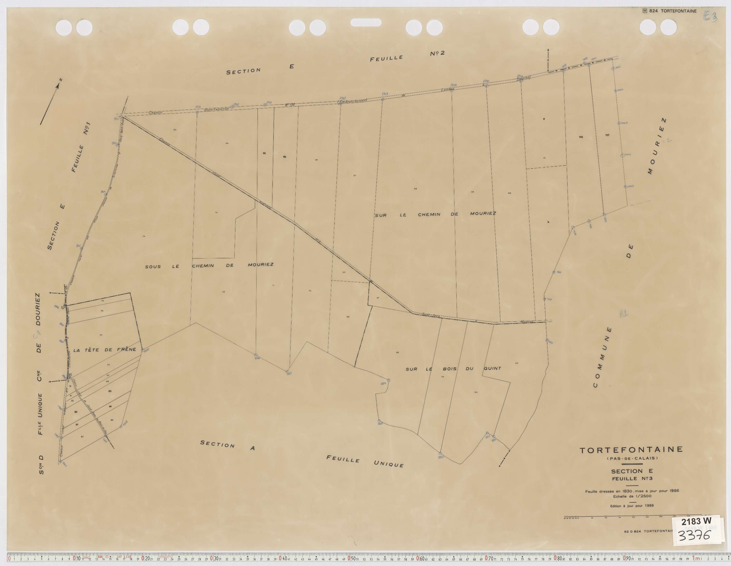 Tortefontaine - Section E, feuille 3.