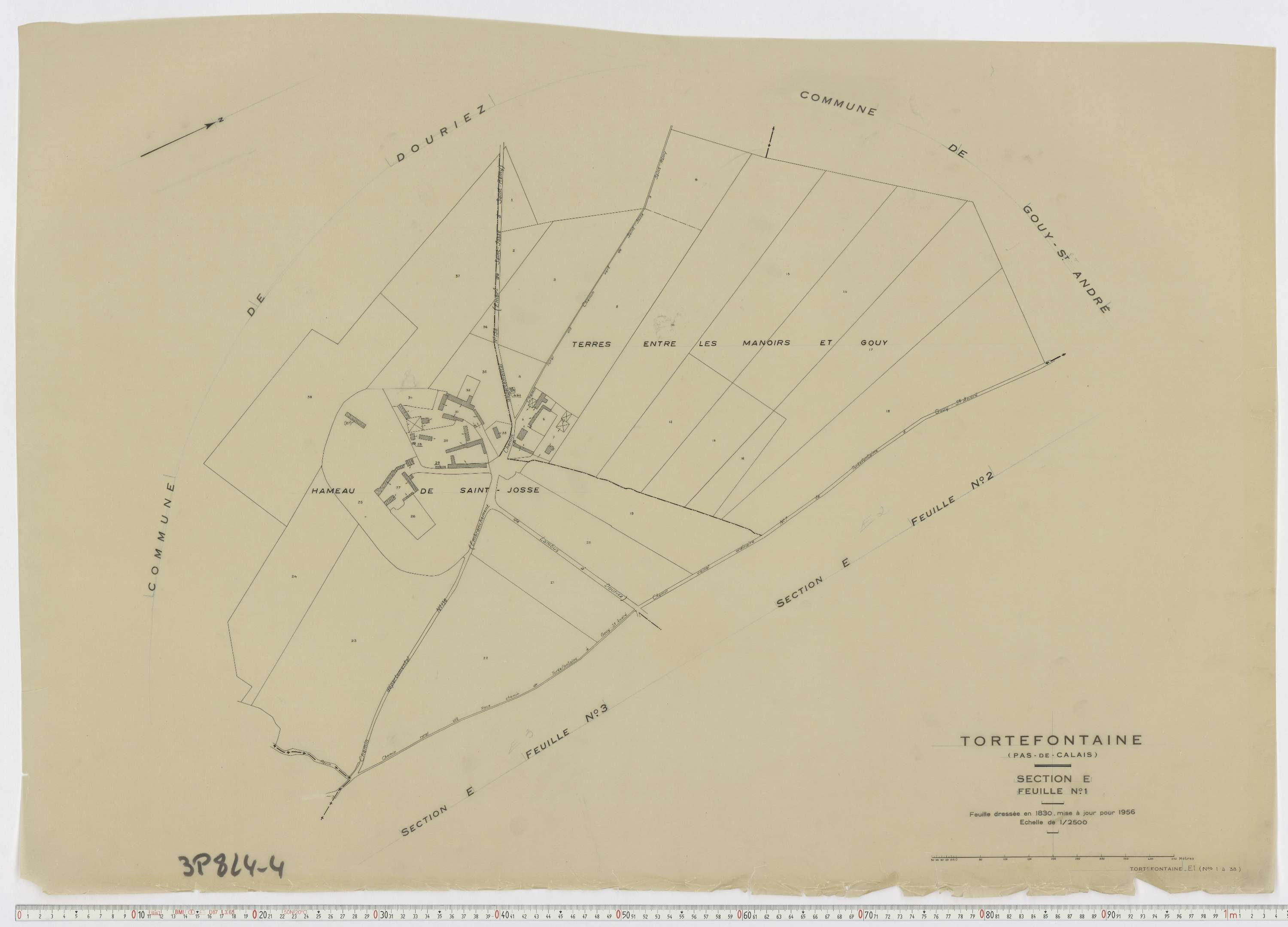 Tortefontaine - Section E, feuille 1.