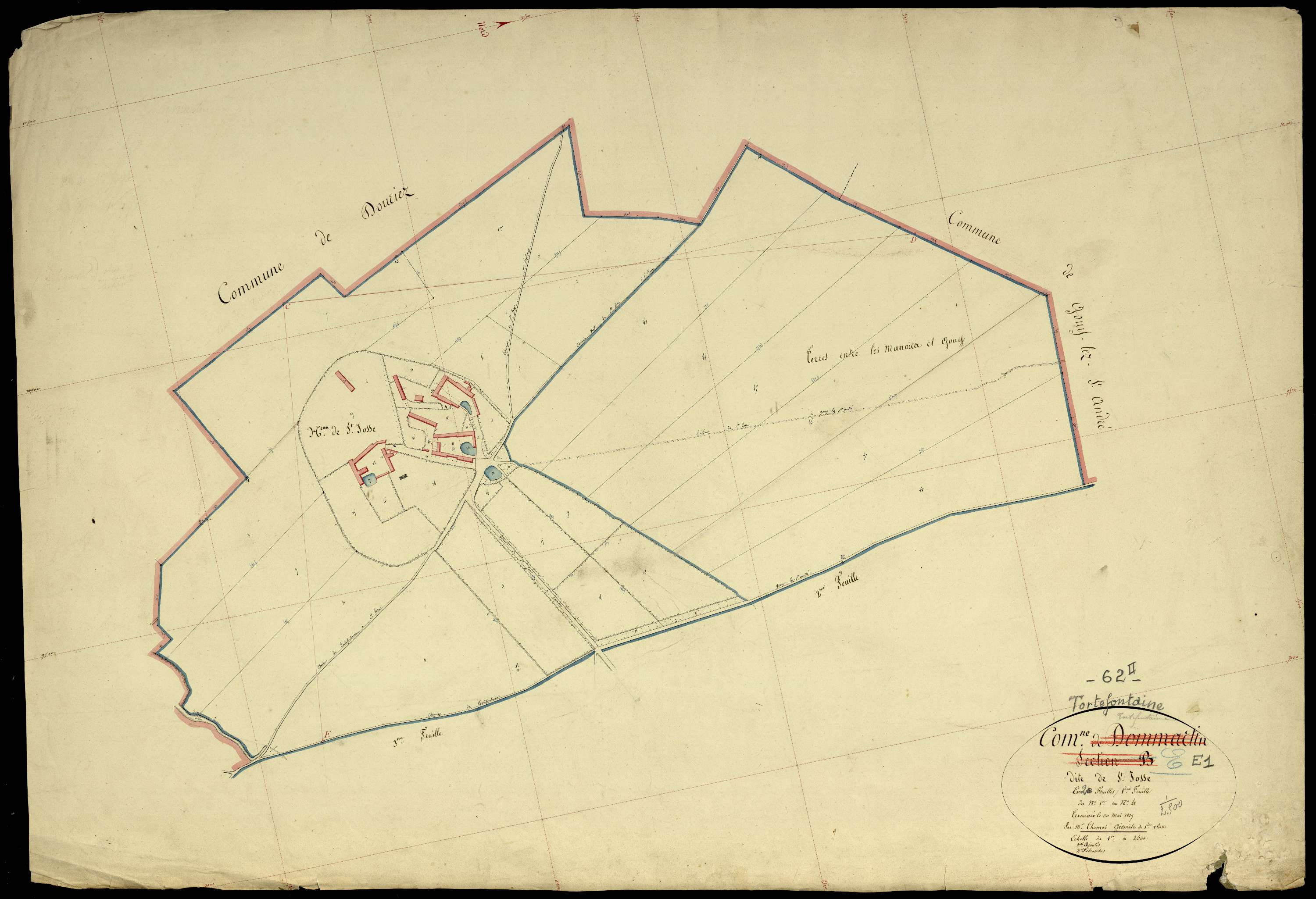 Tortefontaine - Section B, 1re feuille