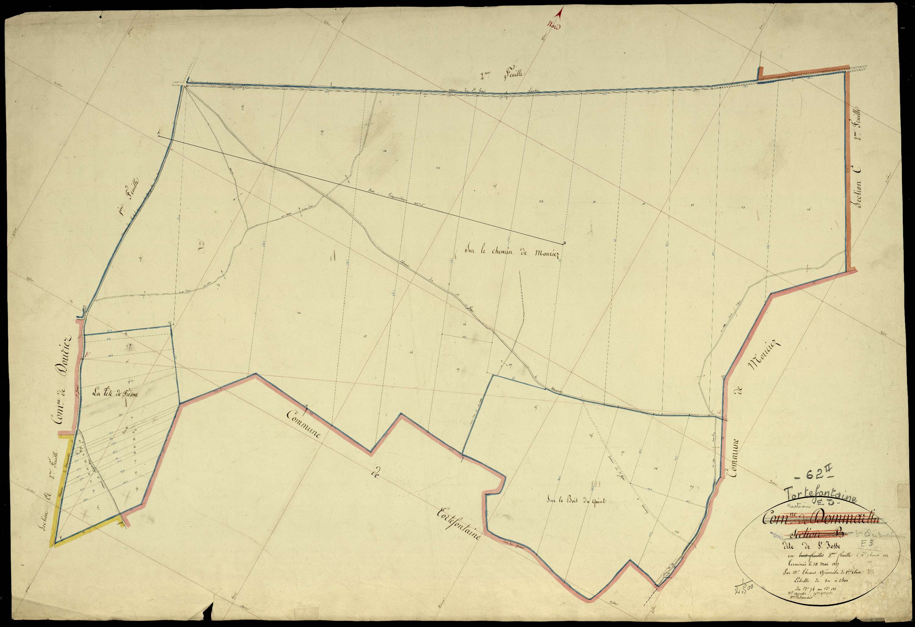 Tortefontaine - Section B, 3e feuille
