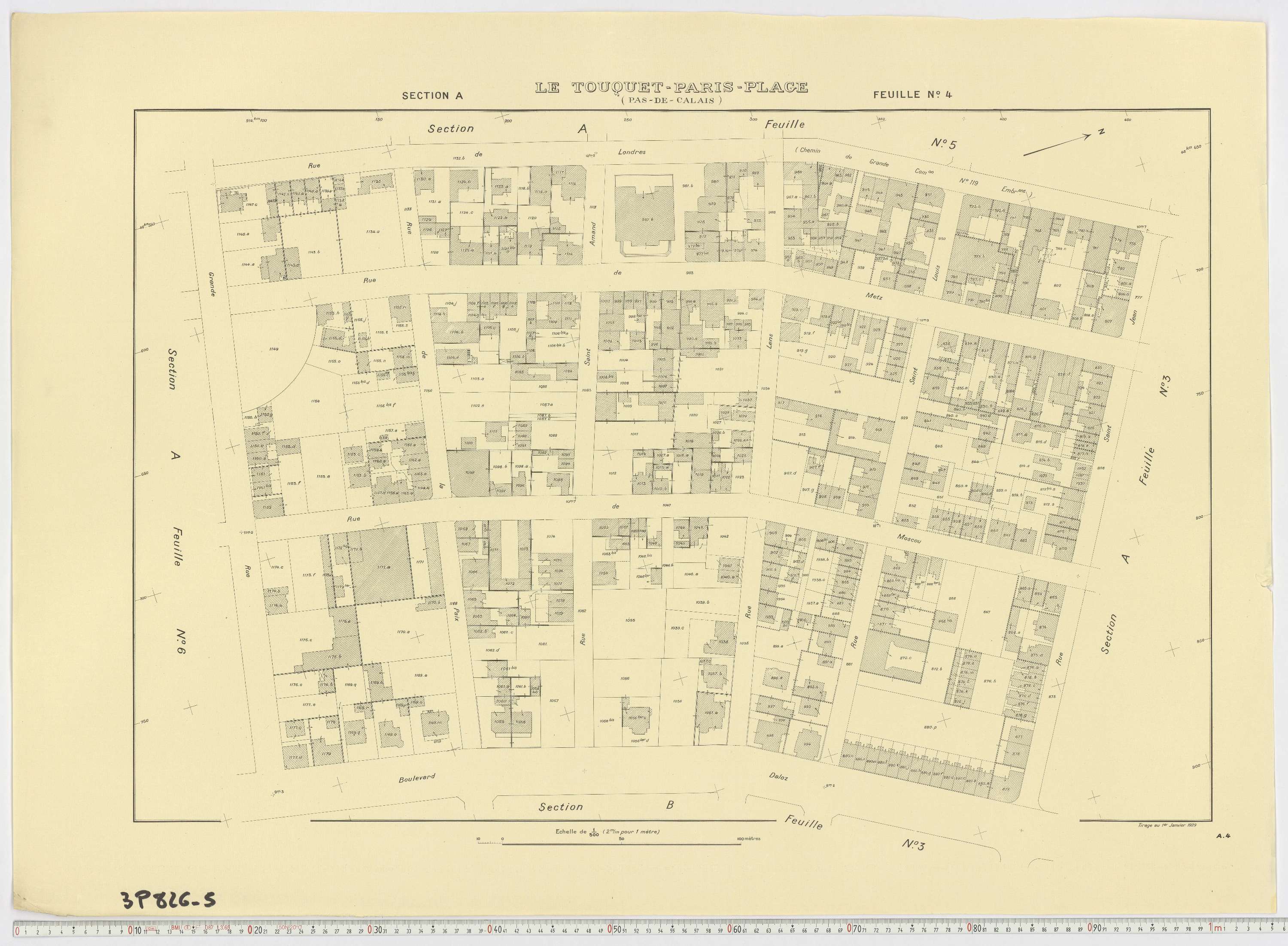 Le Touquet-Paris-Plage - Section A, feuille 4.