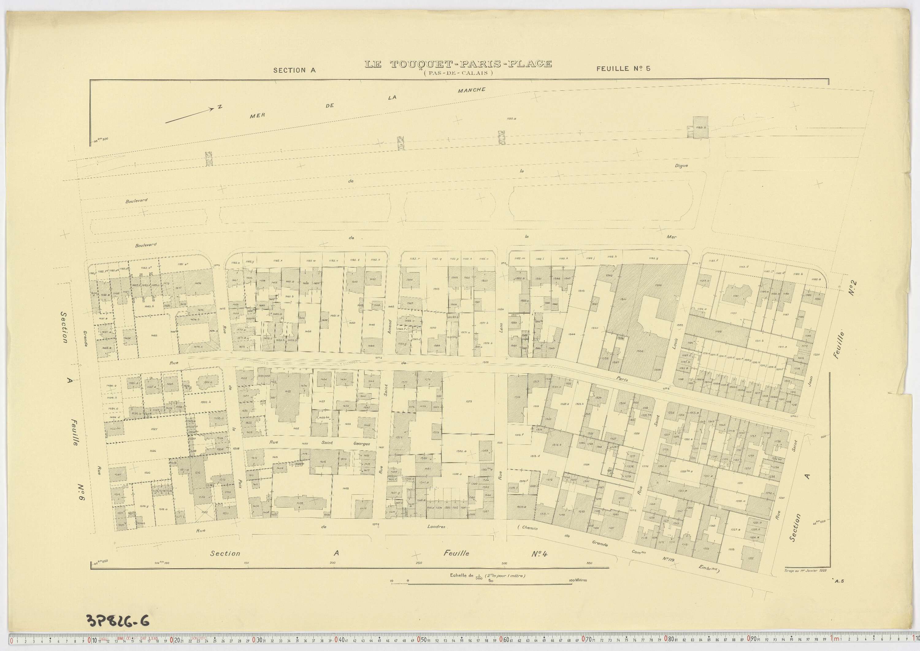 Le Touquet-Paris-Plage - Section A, feuille 5.