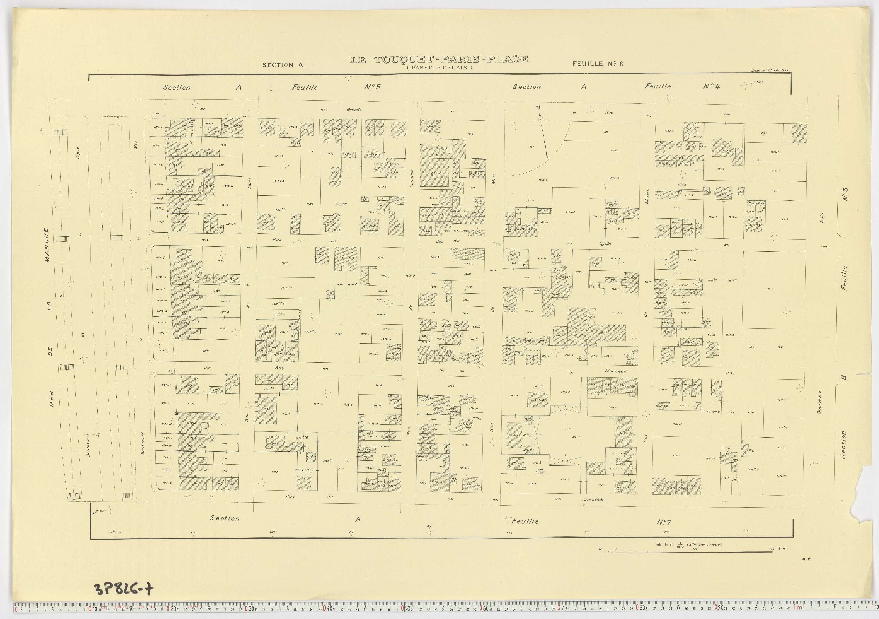 Le Touquet-Paris-Plage - Section A, feuille 6.