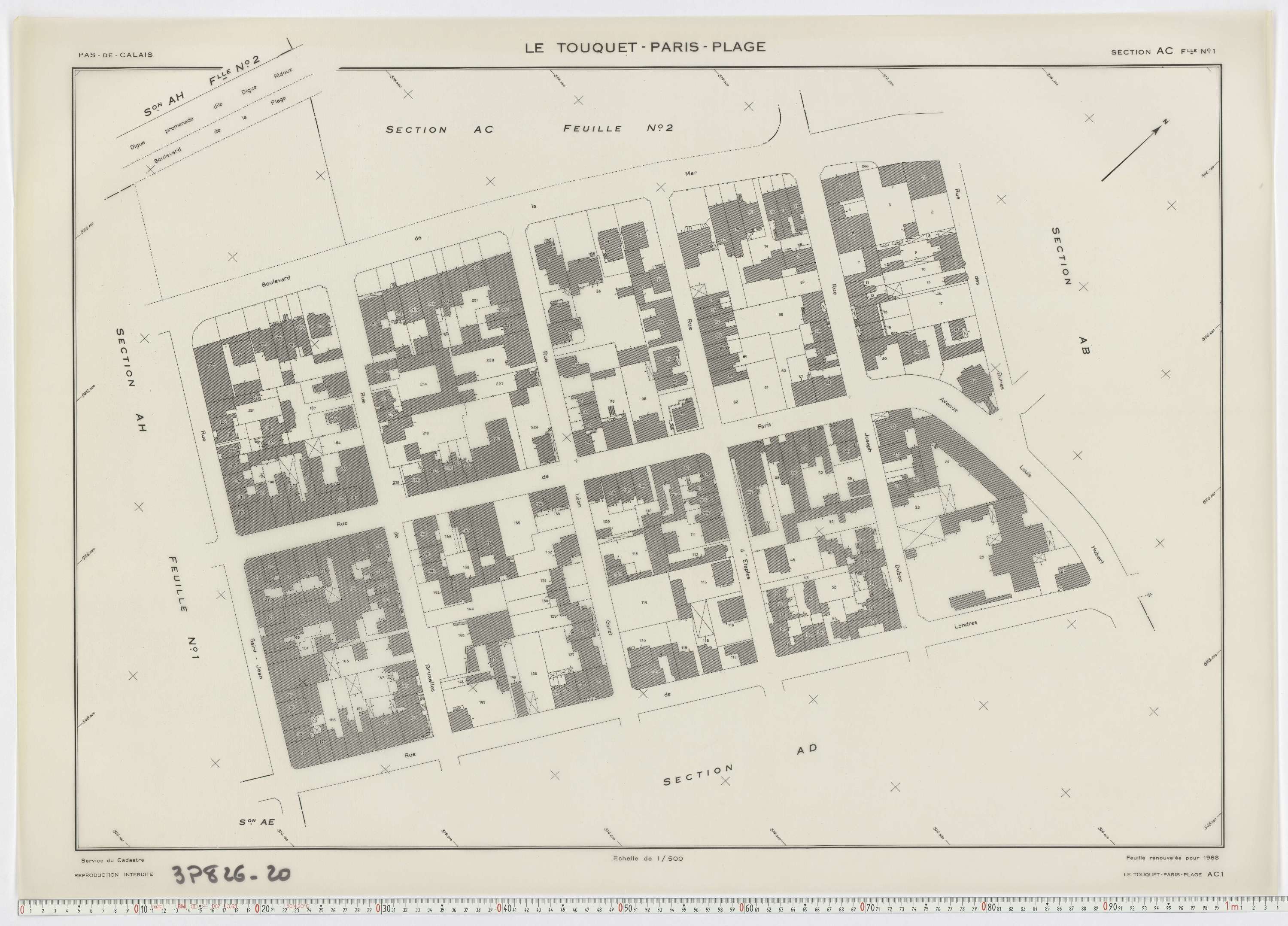 Le Touquet-Paris-Plage - Section AC, feuille 1.