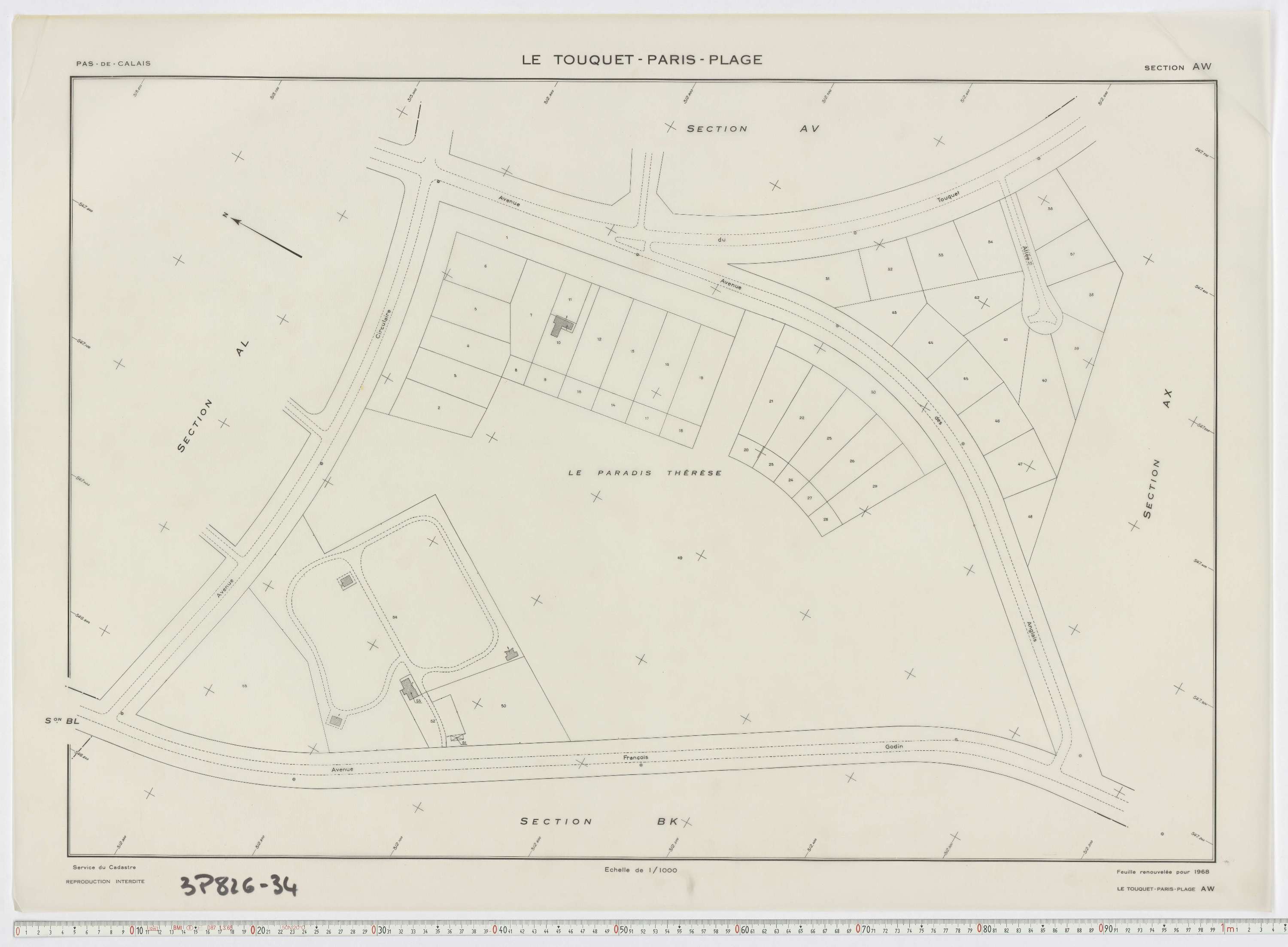 Le Touquet-Paris-Plage - Section AW.