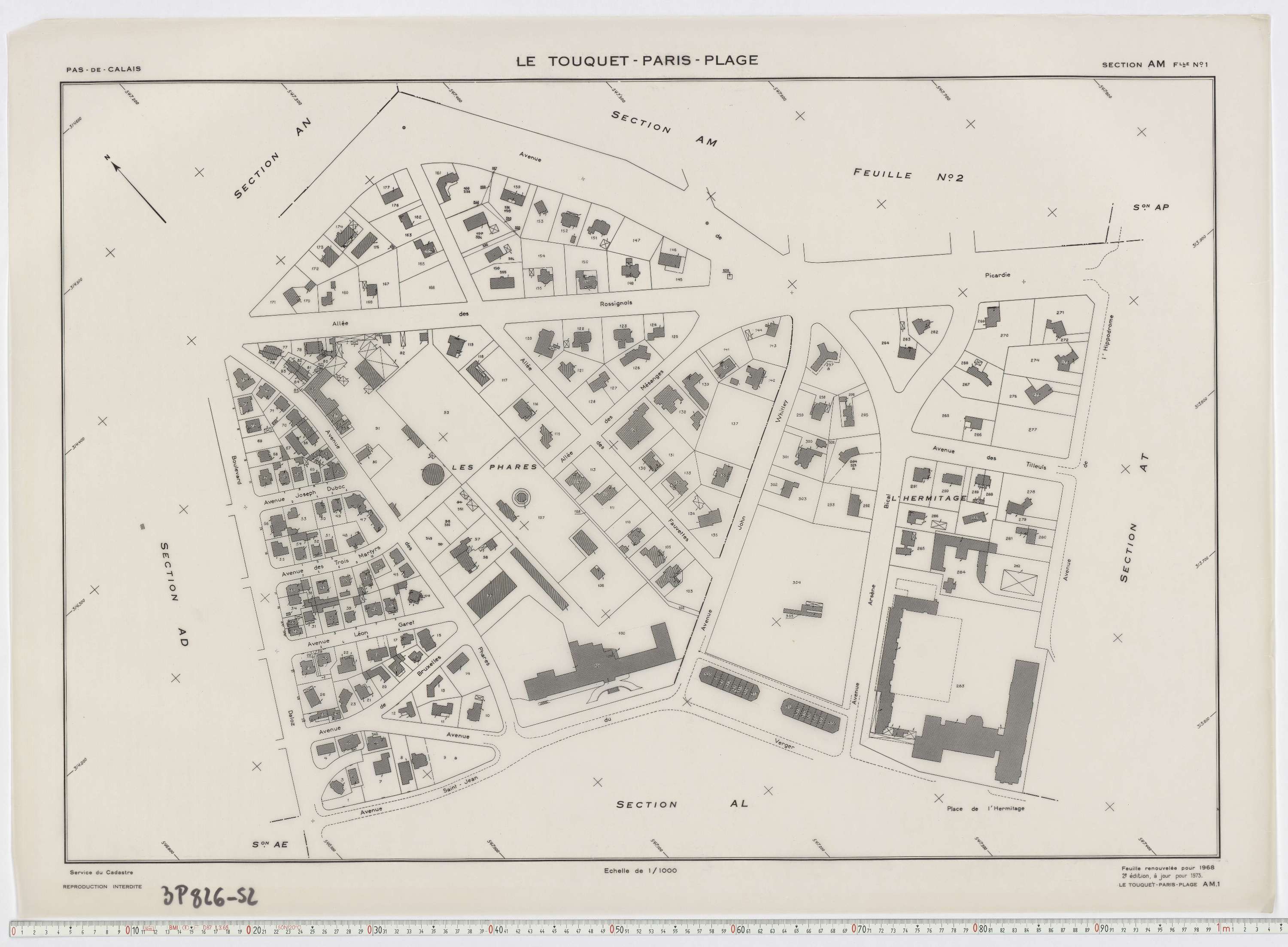 Le Touquet-Paris-Plage - Section AM, feuille 1.