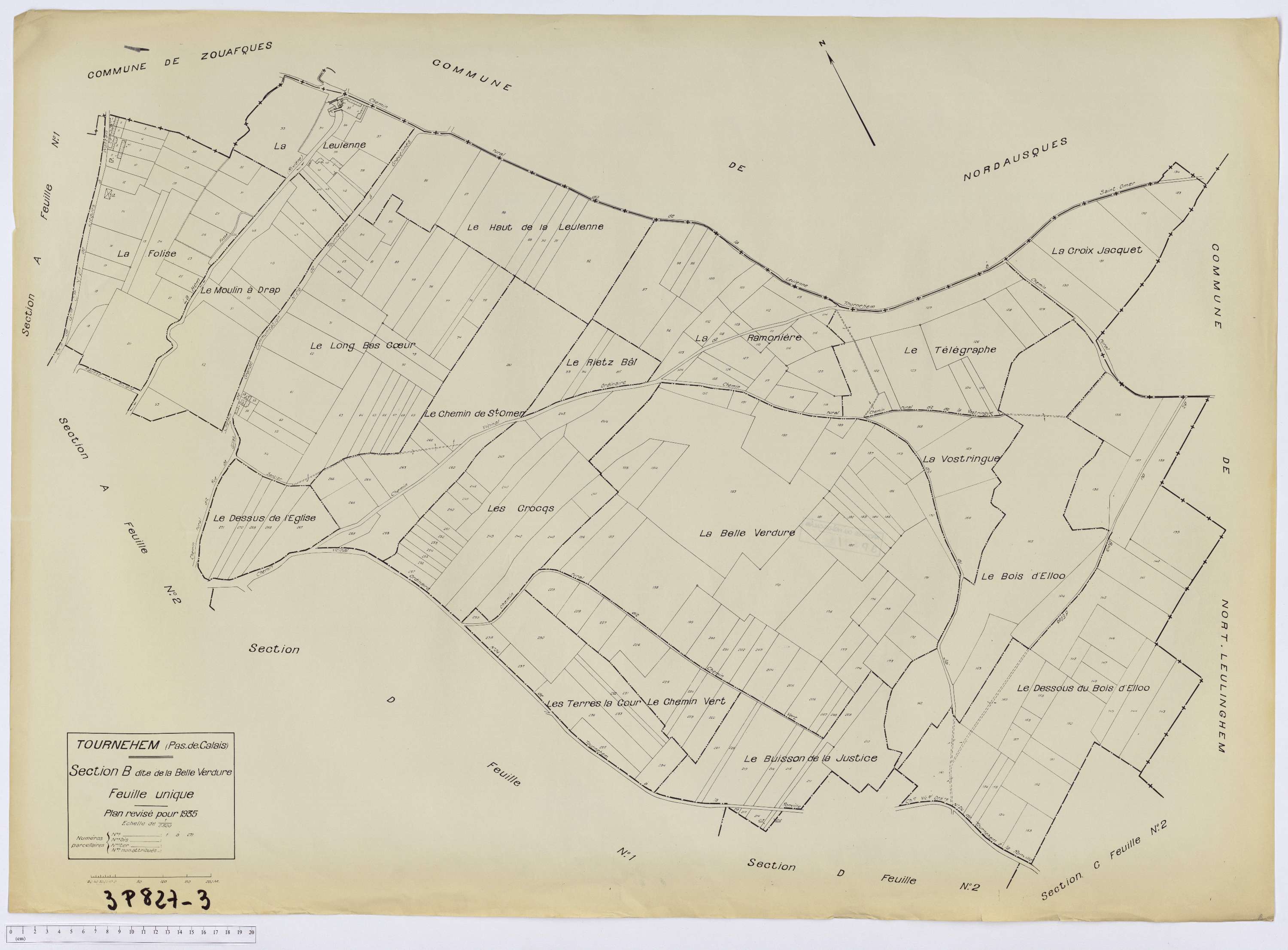 Tournehem-sur-la-Hem - Section B.