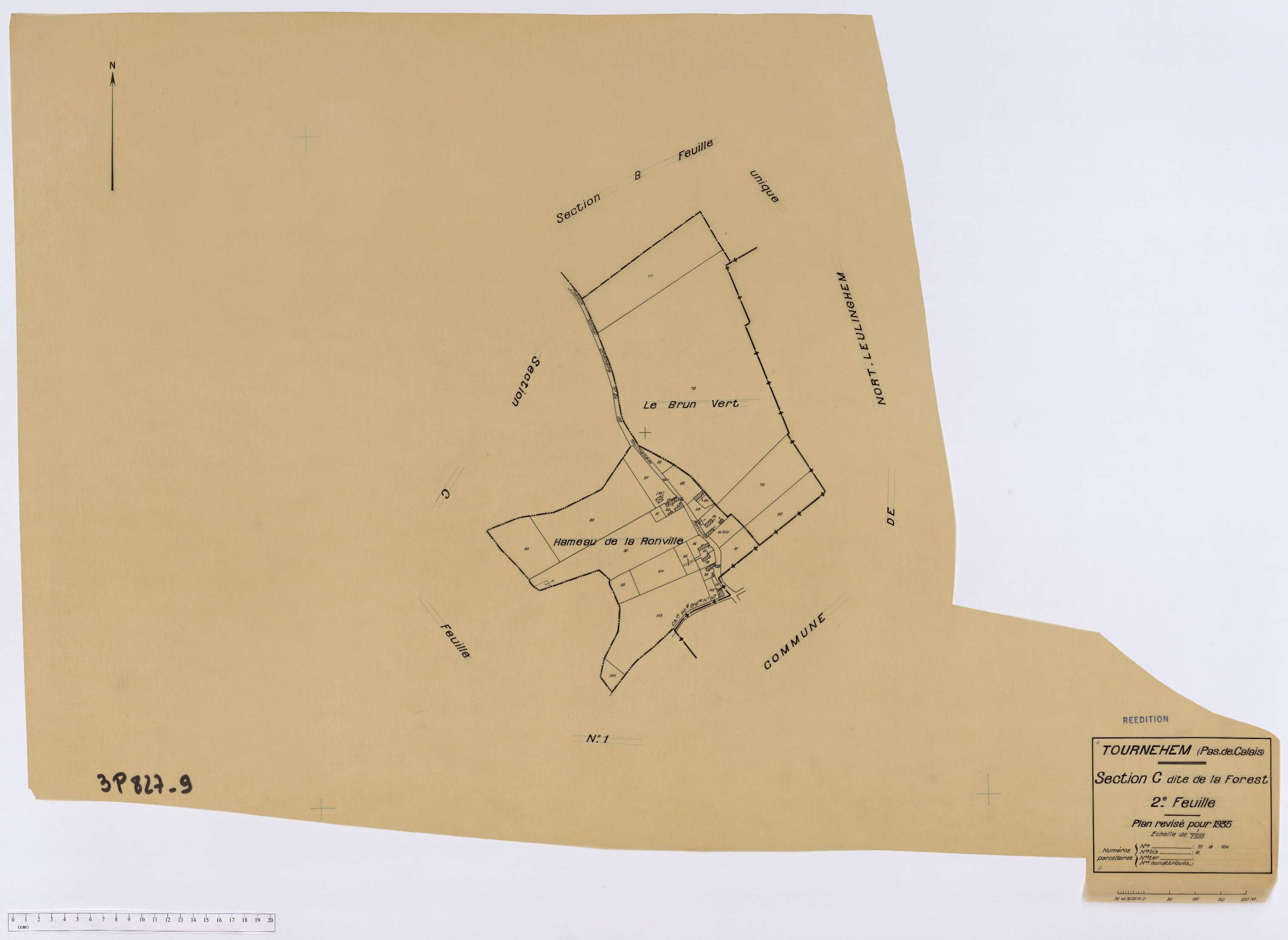Tournehem-sur-la-Hem - Section C, feuille 2.