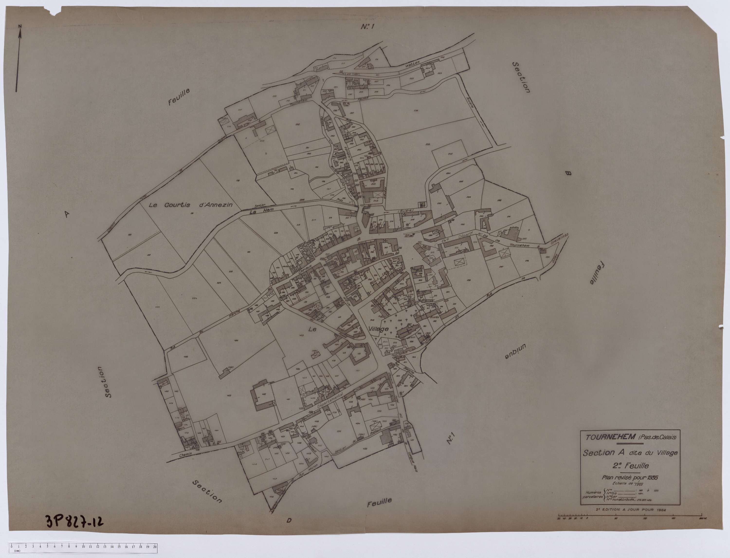 Tournehem-sur-la-Hem - Section A, feuille 2.