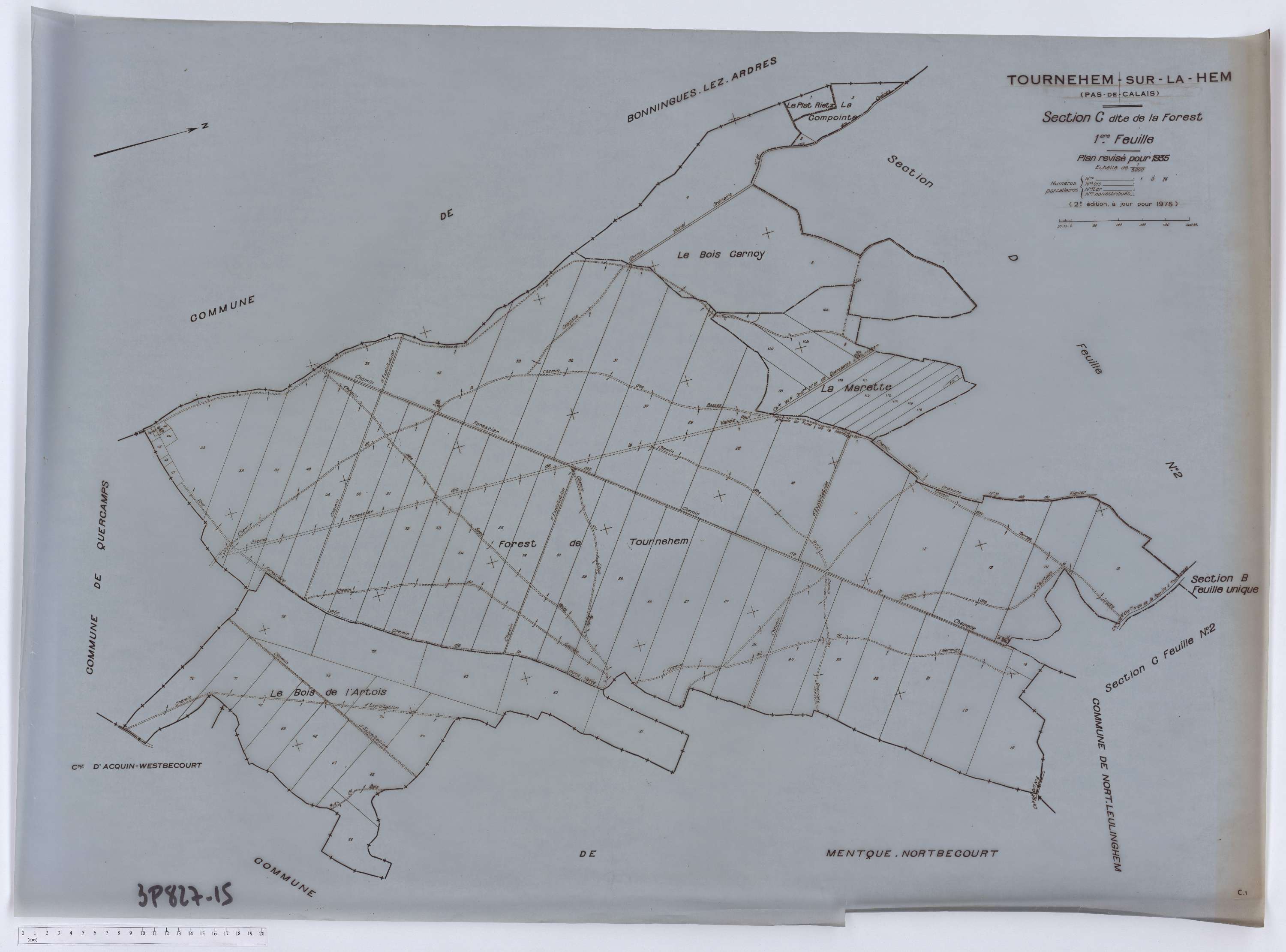Tournehem-sur-la-Hem - Section C, feuille 1.