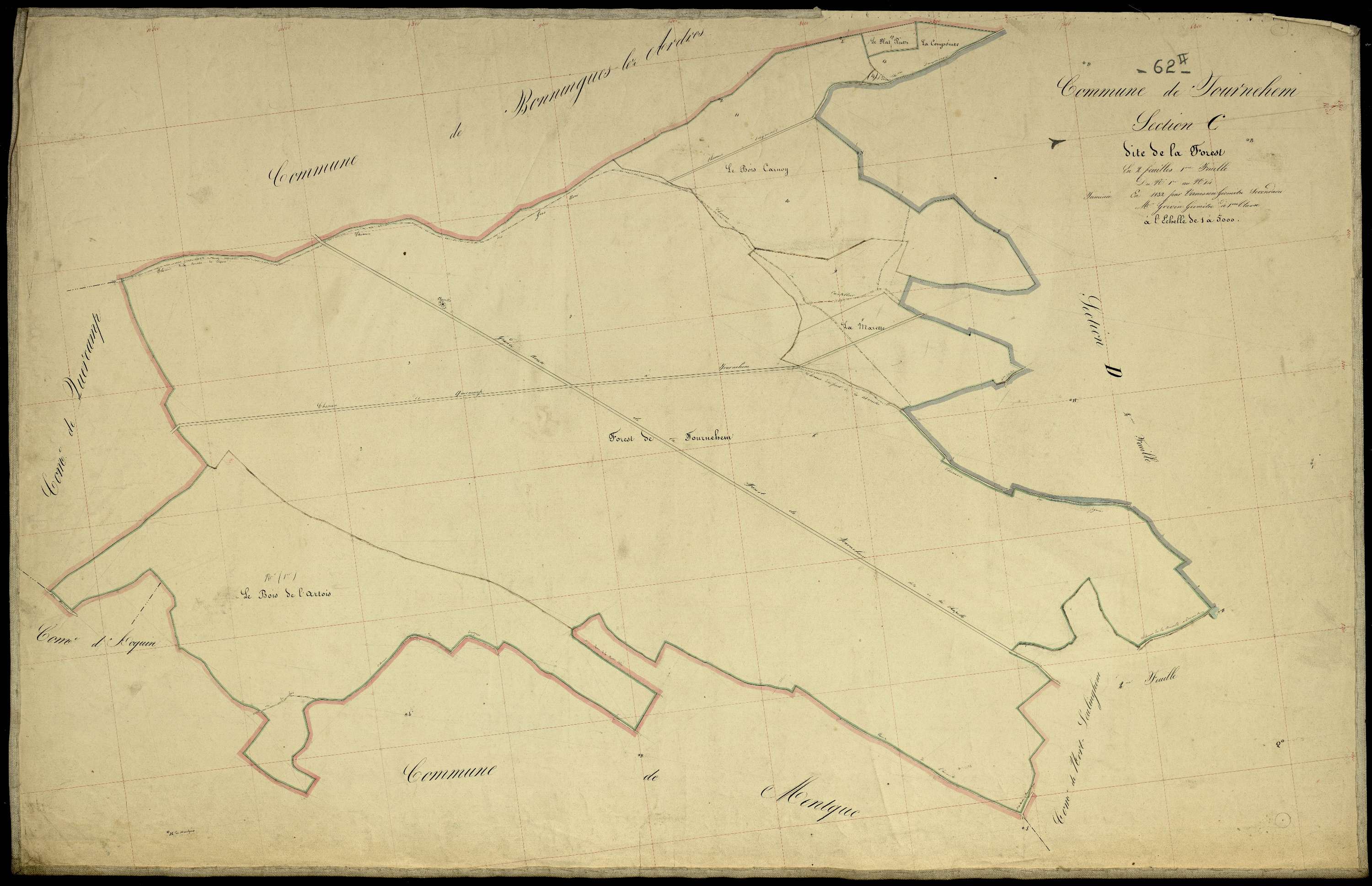 Tournehem-sur-la-Hem - Section C, 1re feuille