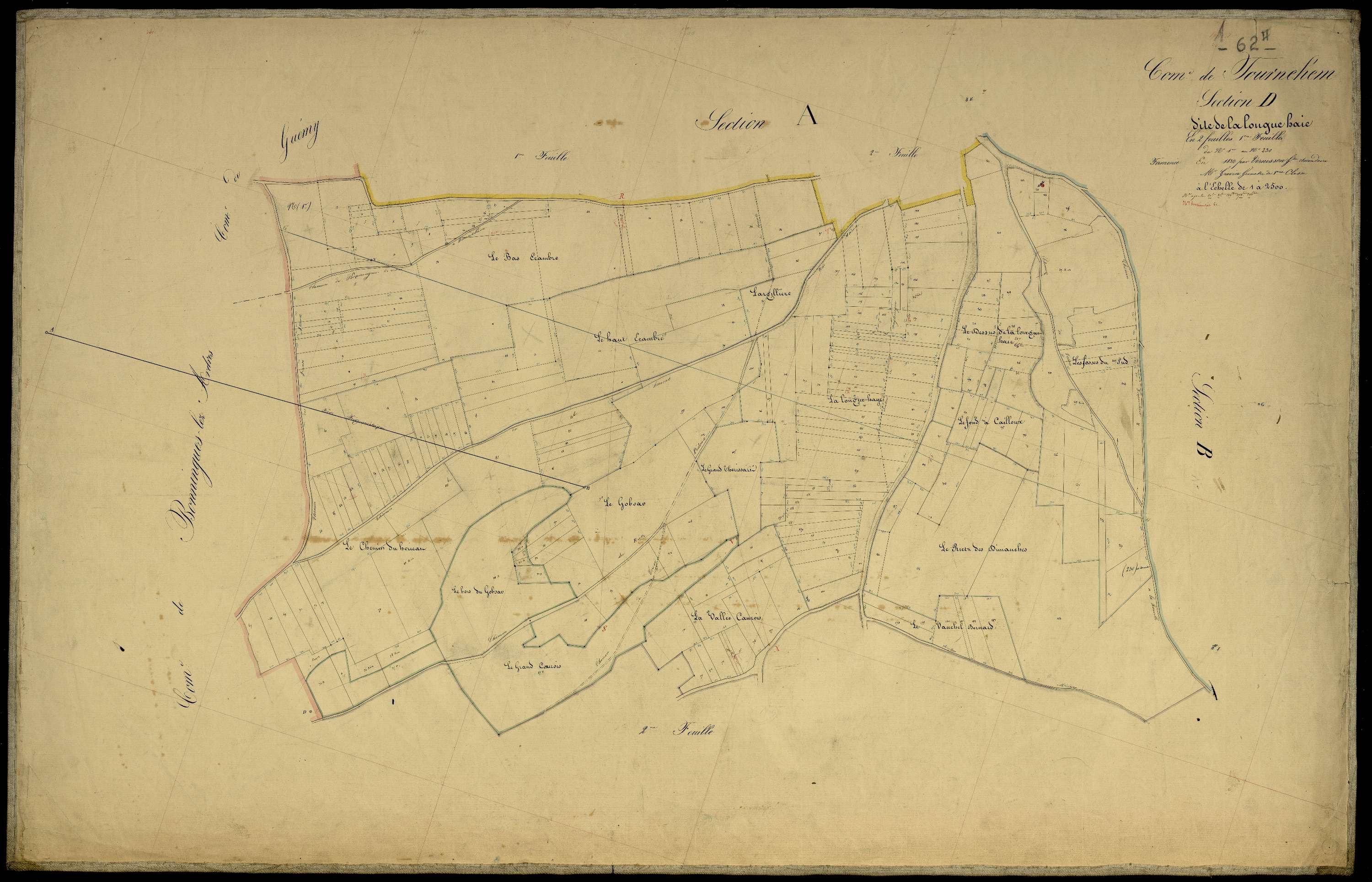 Tournehem-sur-la-Hem - Section D, 1re feuille