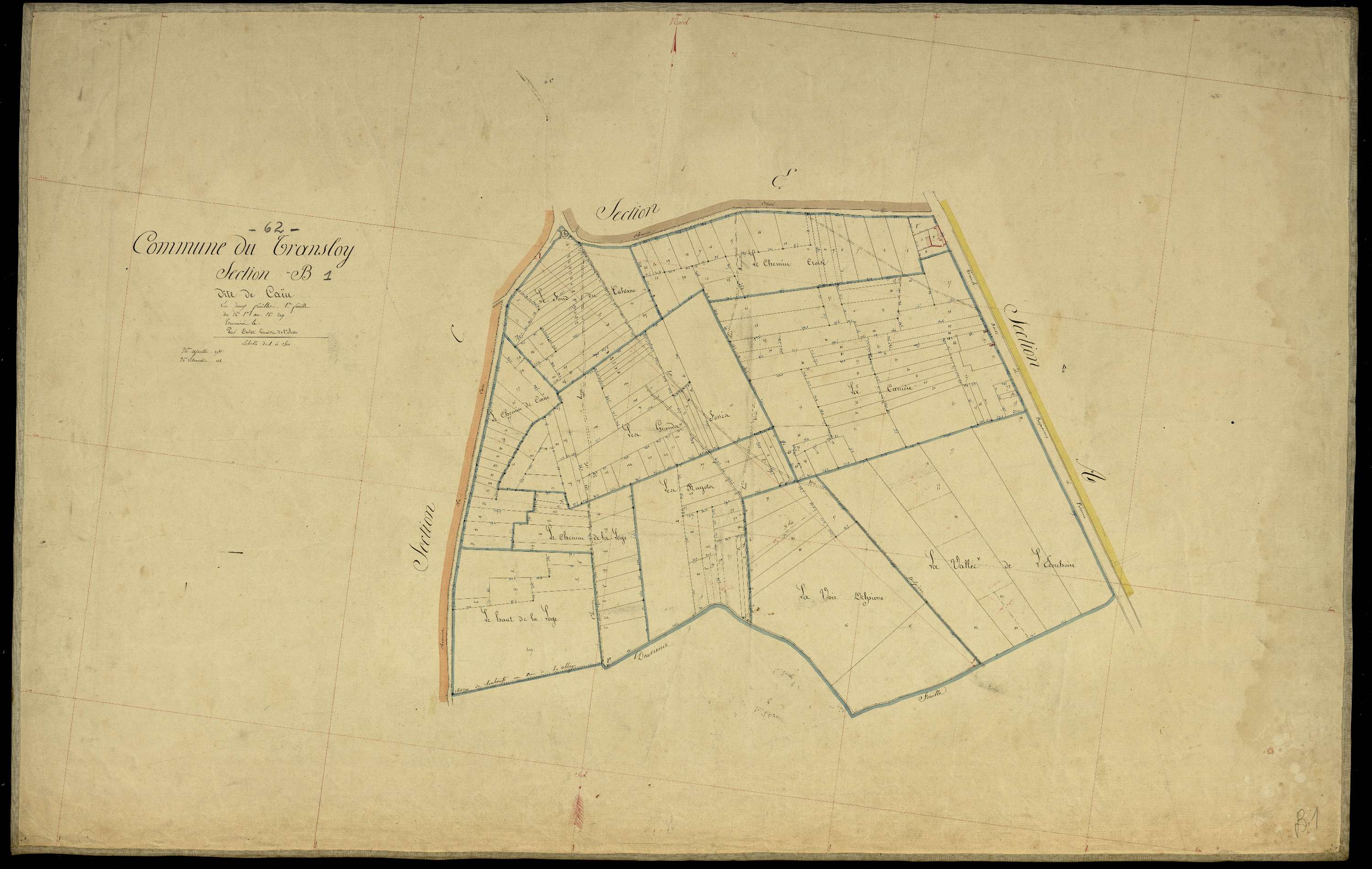 Le Transloy - Section B, 1re feuille