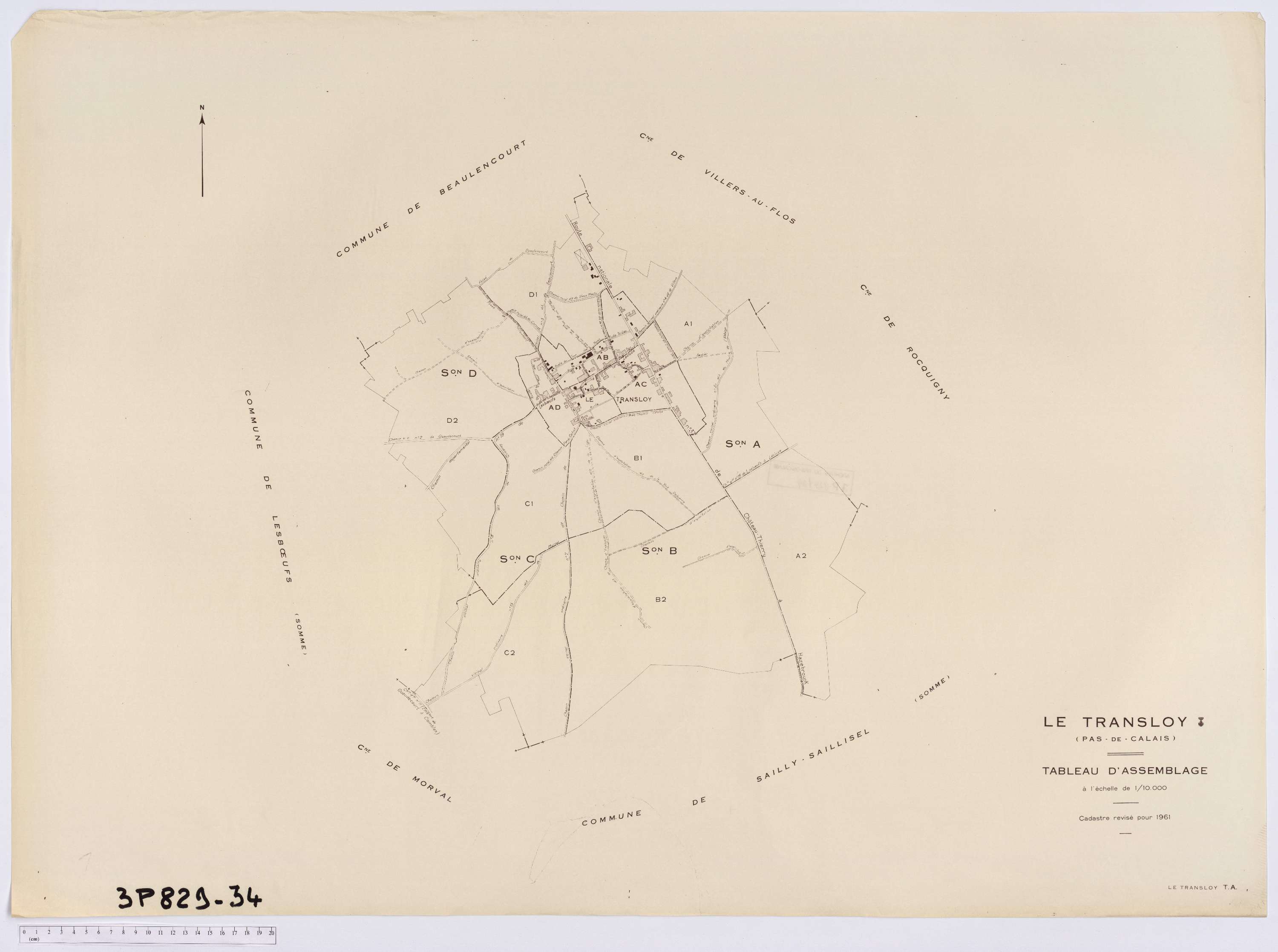Le Transloy - Tableau d'assemblage.
