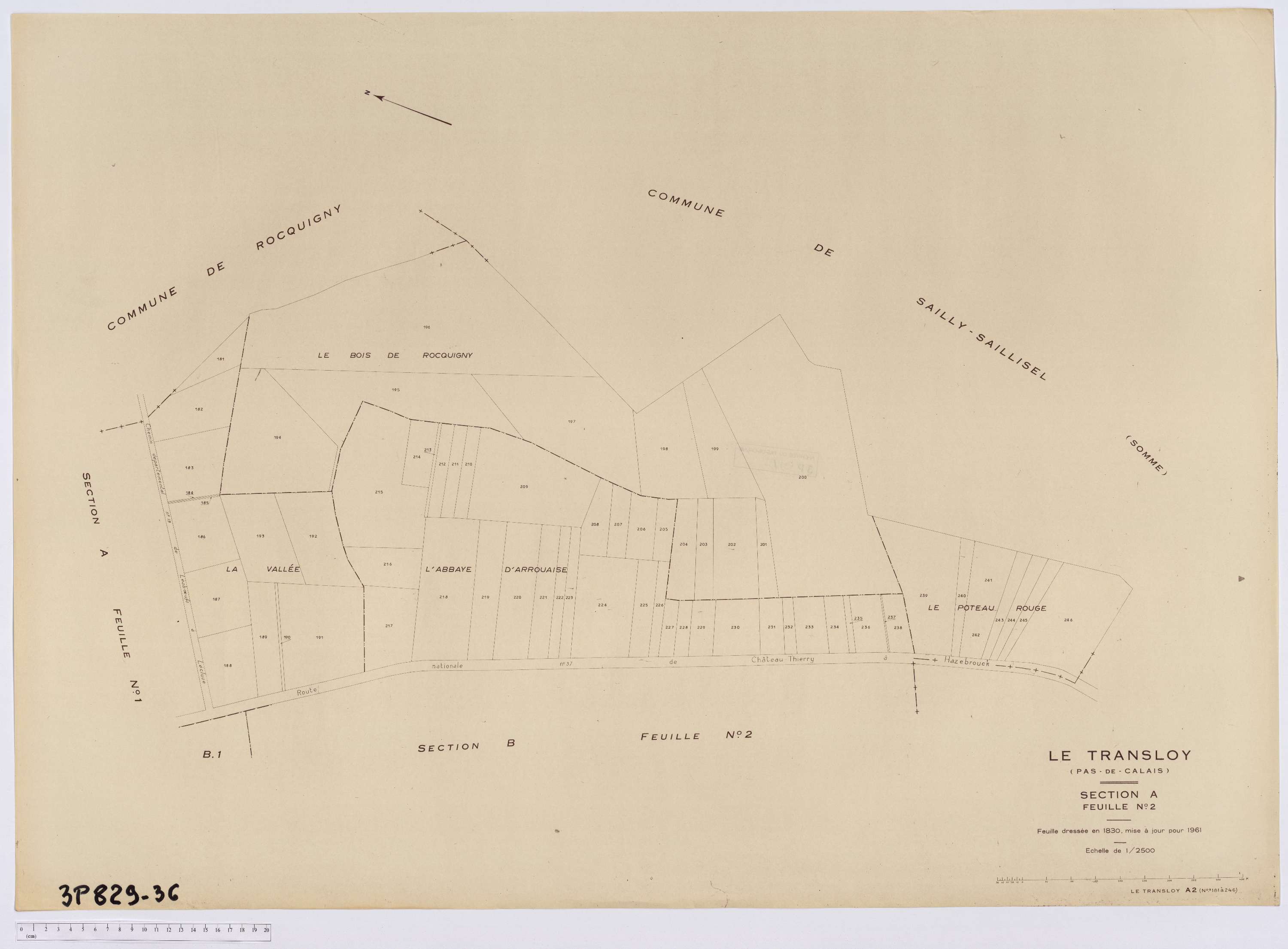 Le Transloy - Section A, feuille 2.