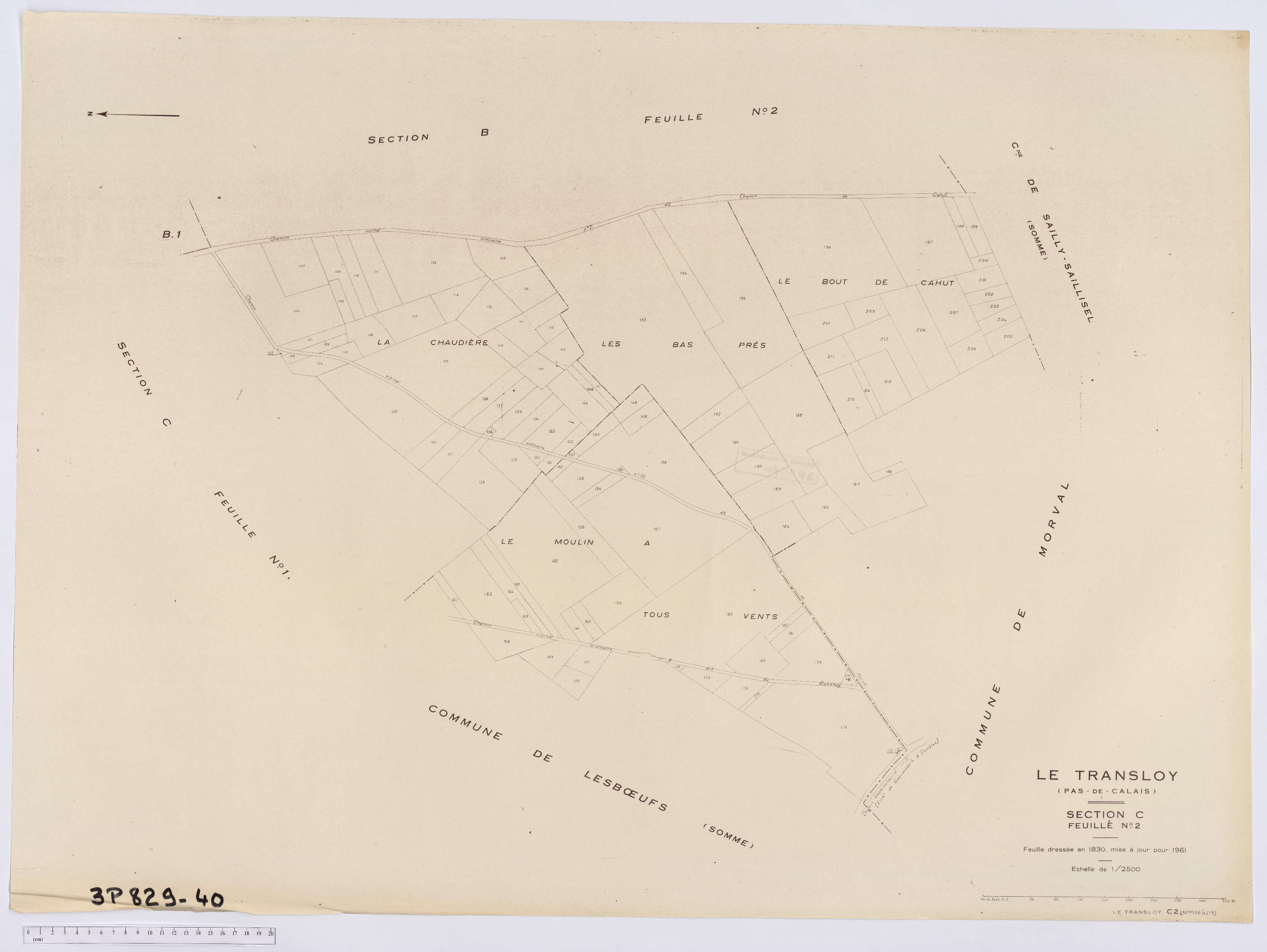 Le Transloy - Section C, feuille 2.