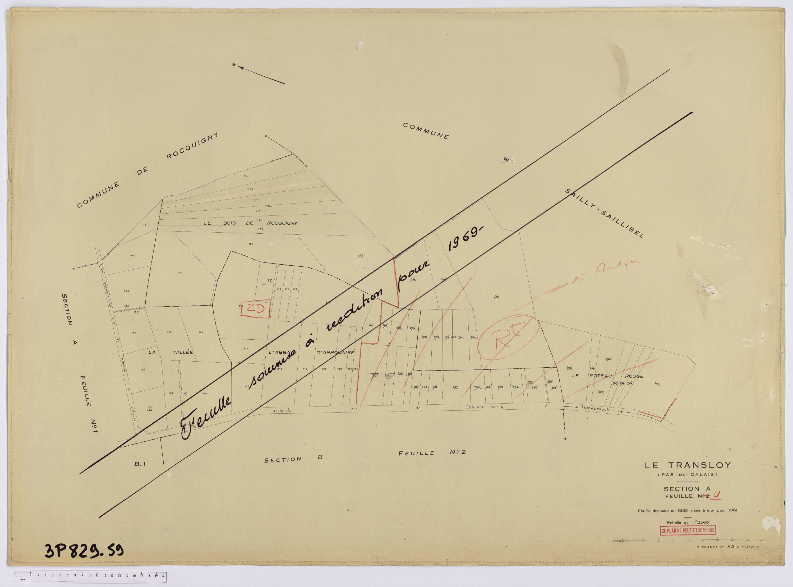 Le Transloy - Section A, feuille 2.