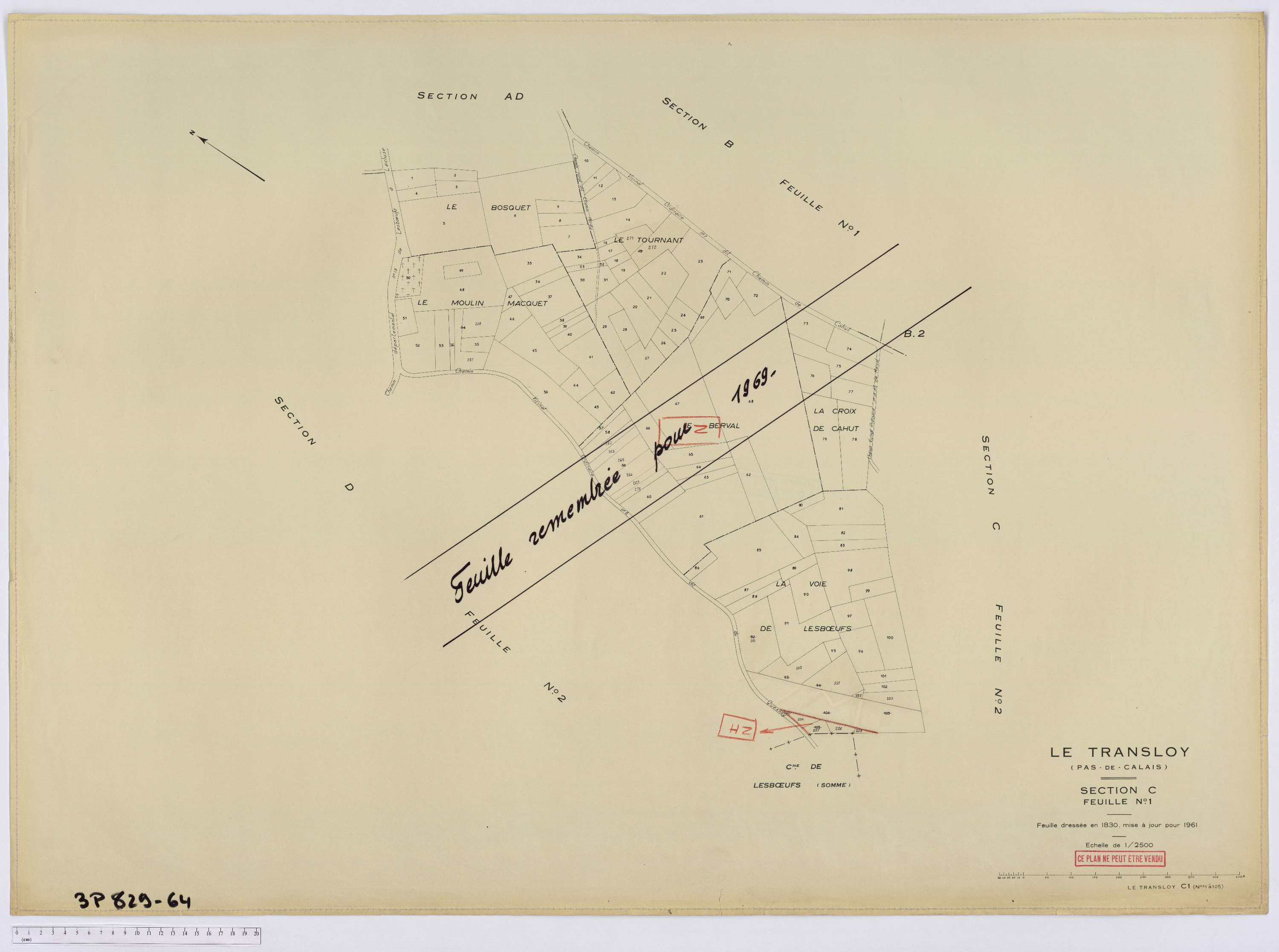 Le Transloy - Section C, feuille 1.