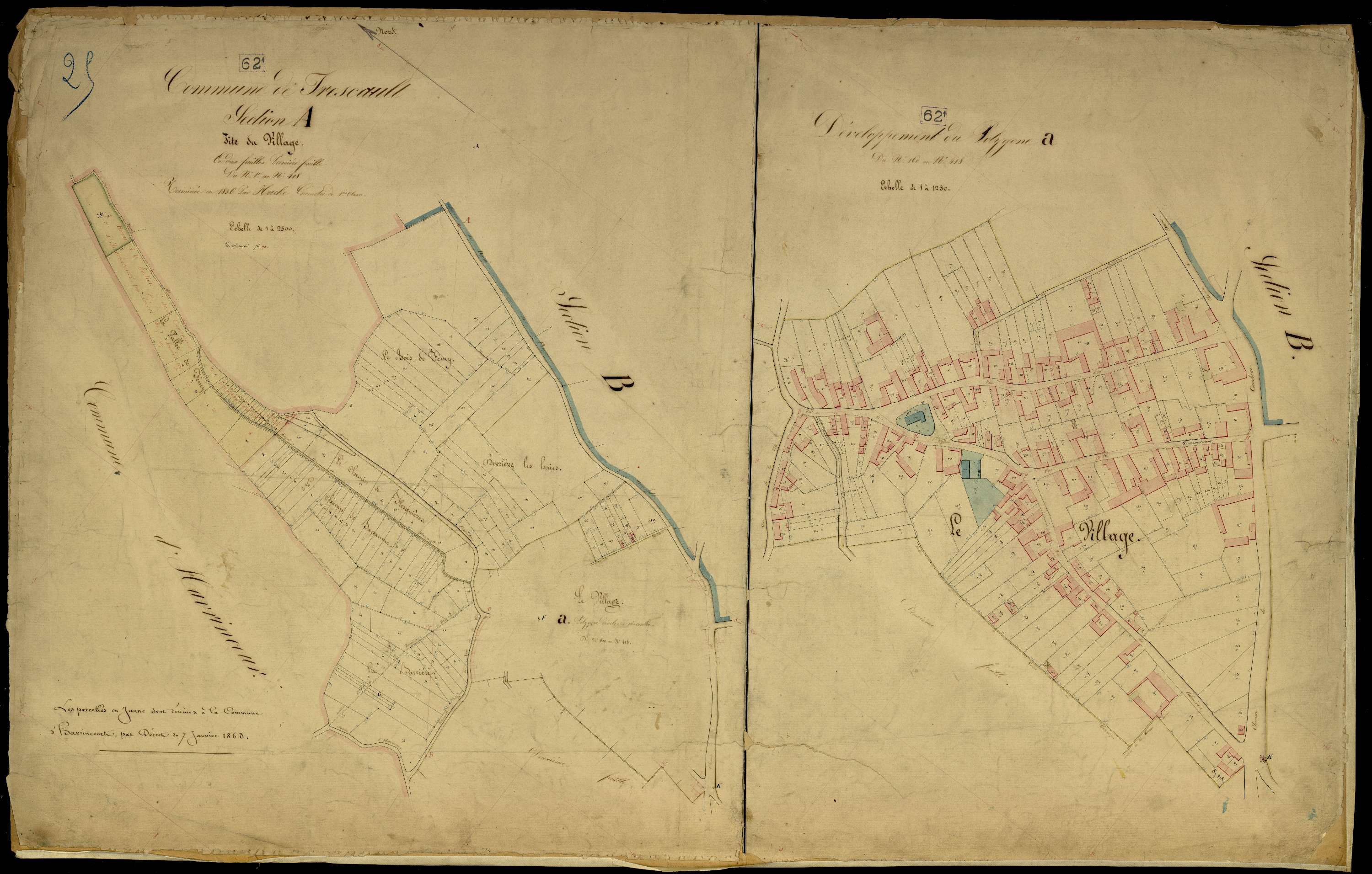 Trescault - Section A, 1re feuille