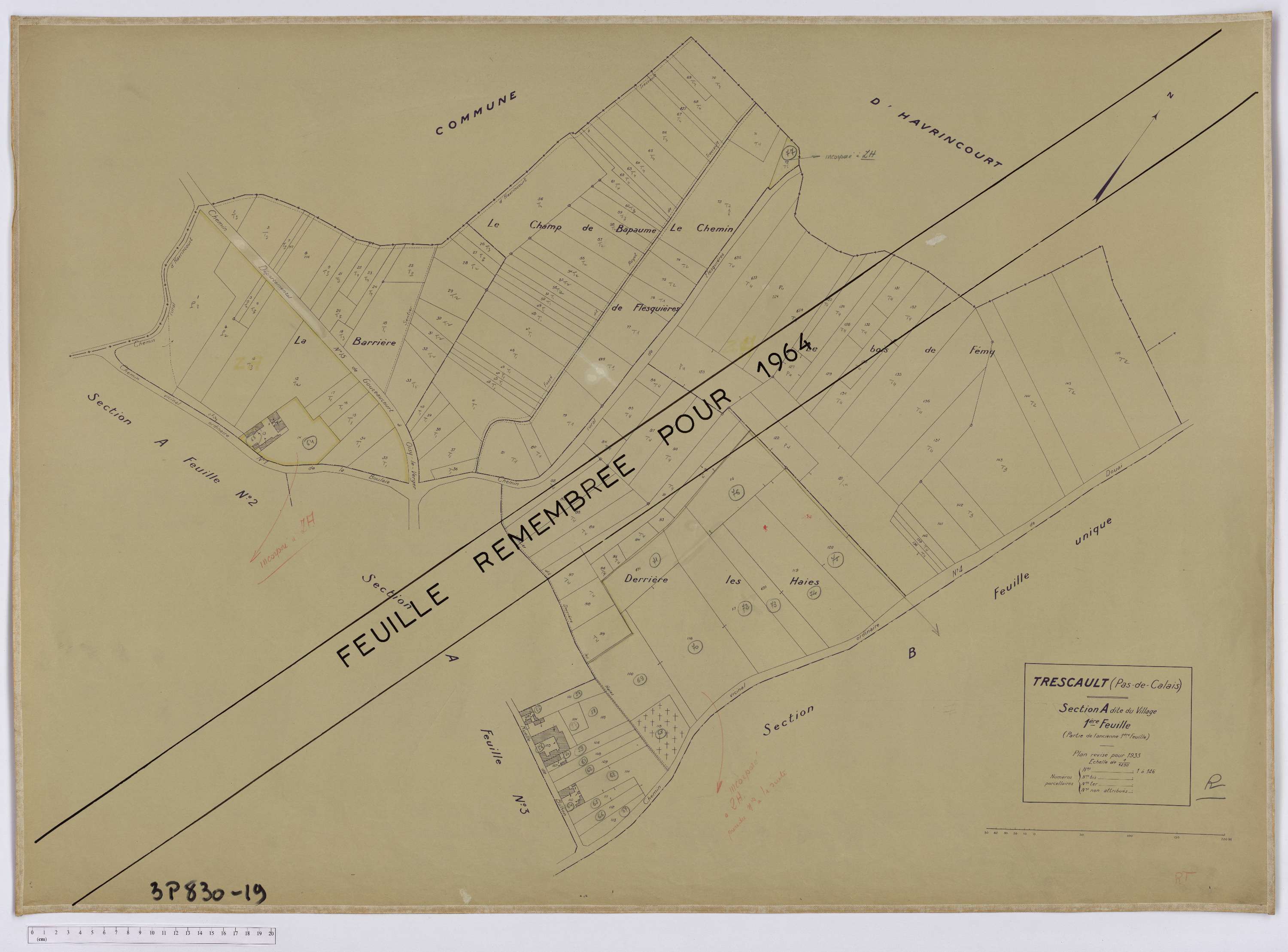Trescault - Section A, feuille 1.