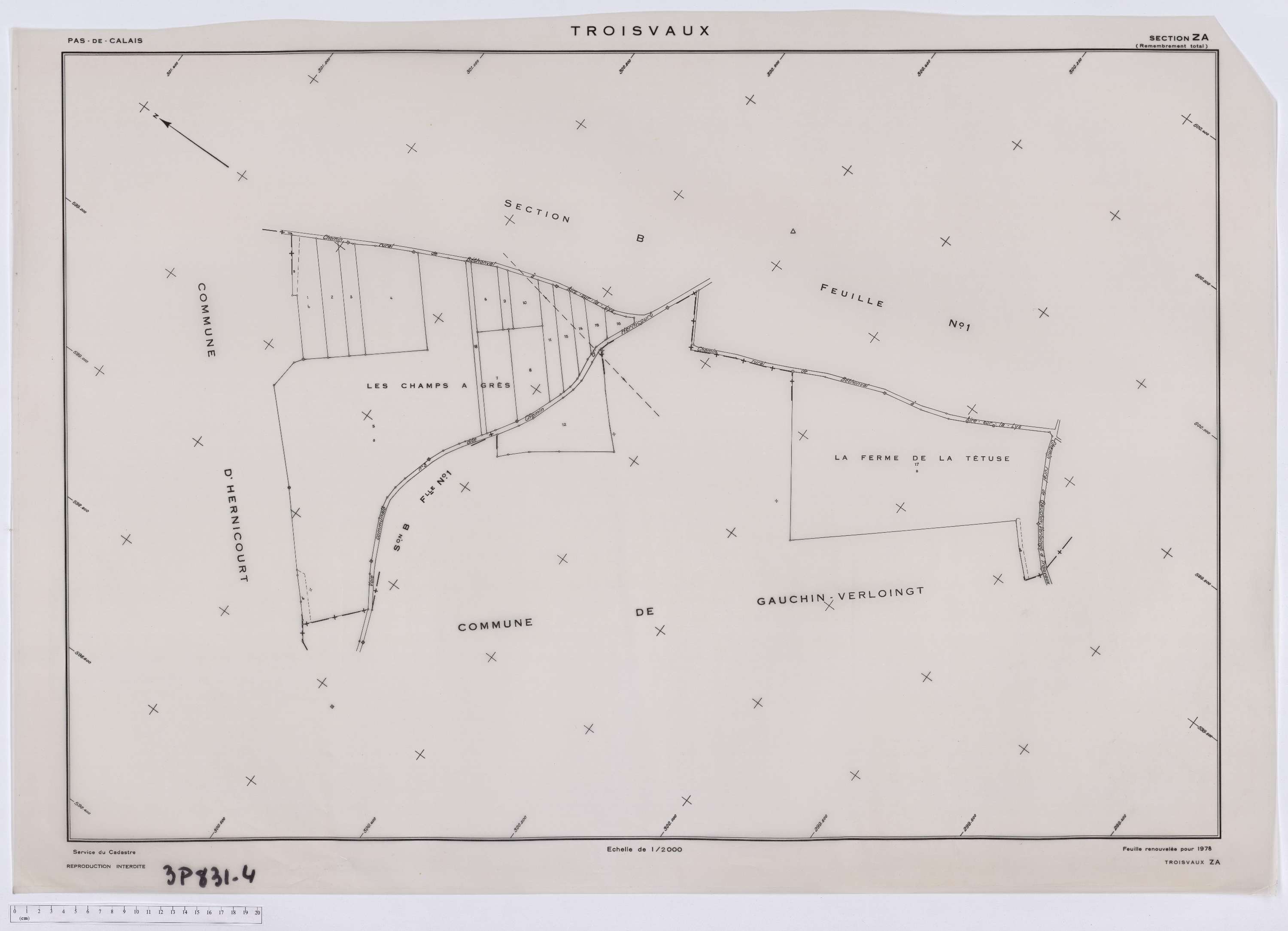 Troisvaux - Section ZA.